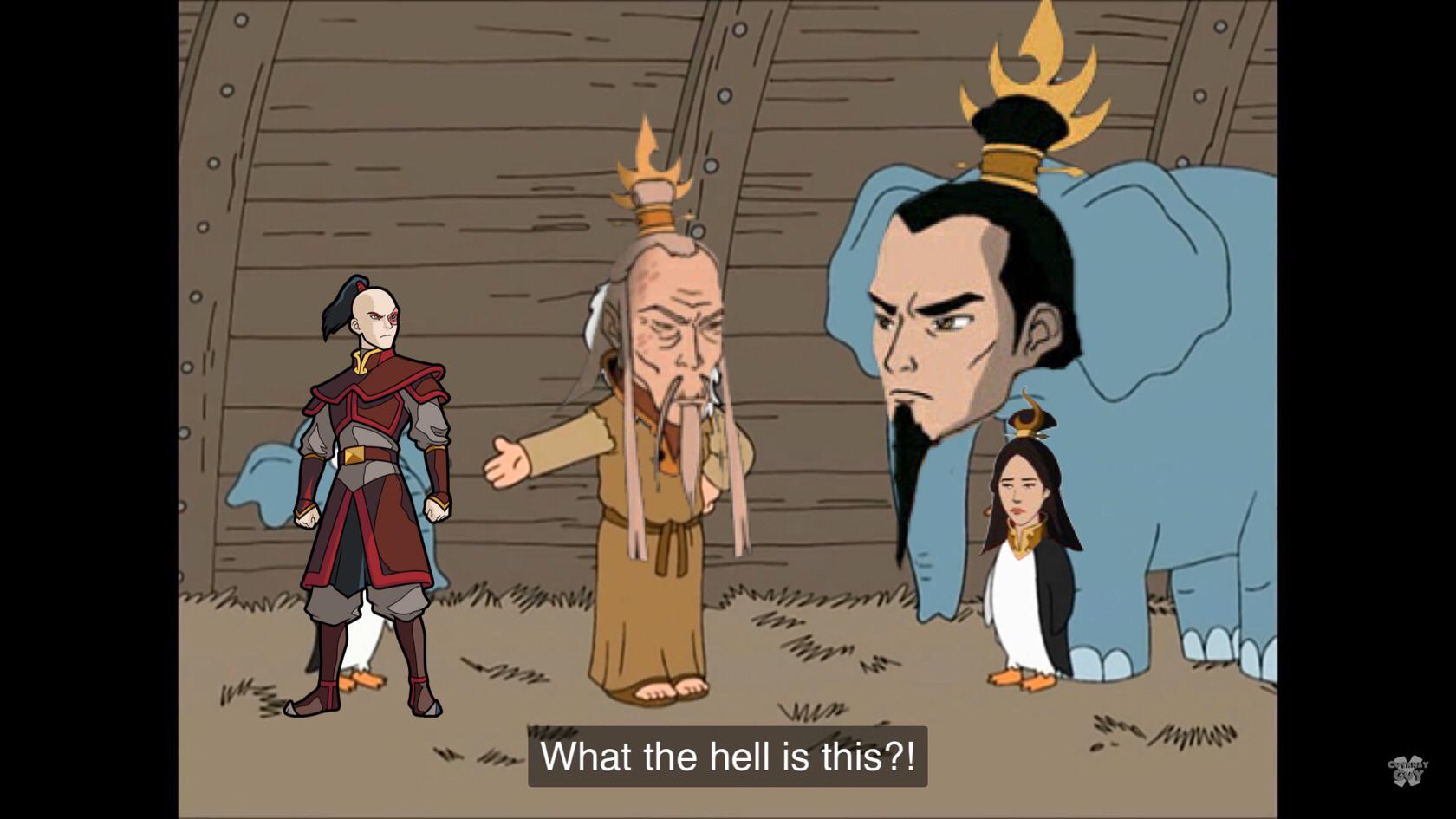 Azulon confronting Ozai and Ursa on their failure of a son r