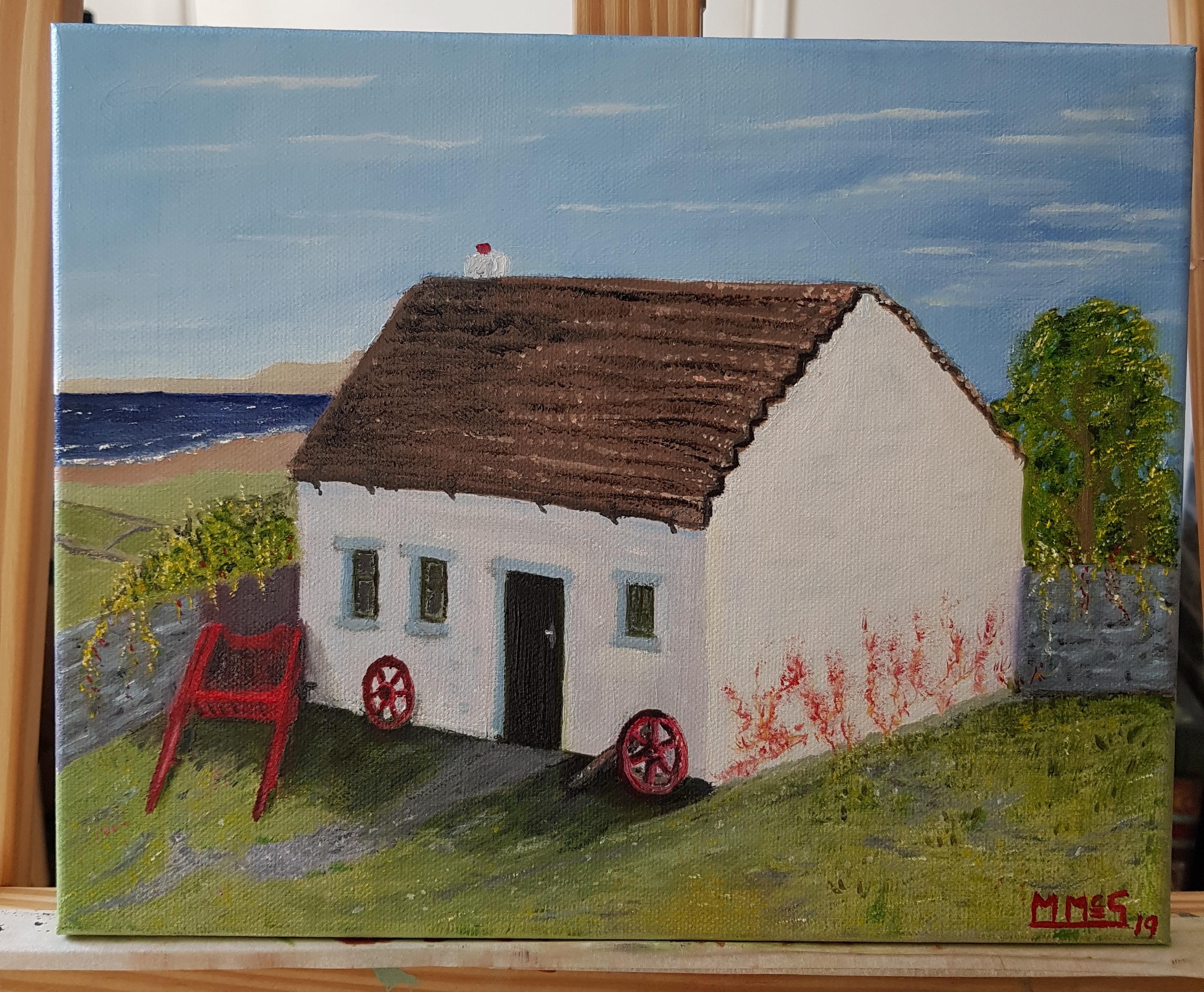 First oil painting, cottage on inishowen.. r/ireland
