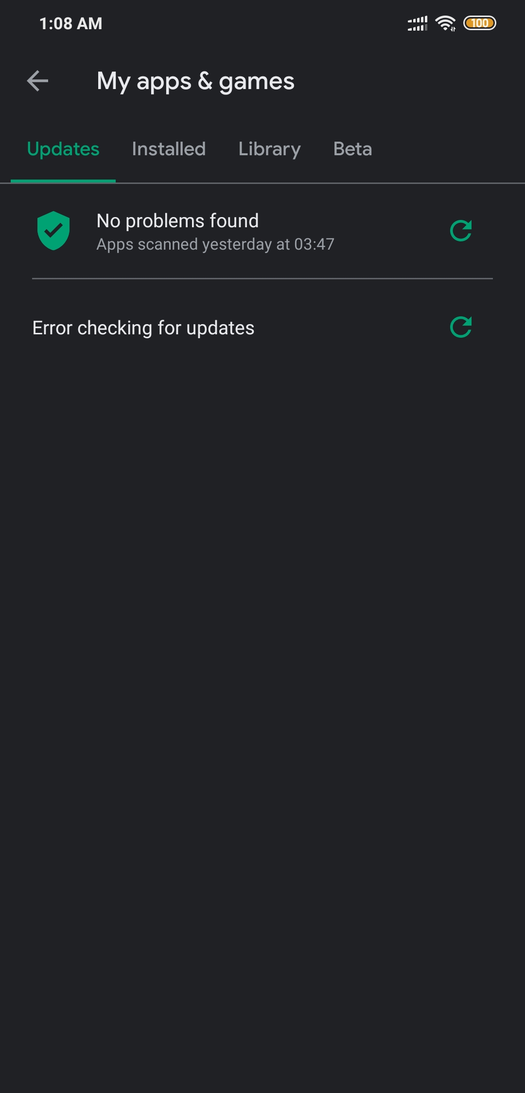Need help with my Google play app store, it says error