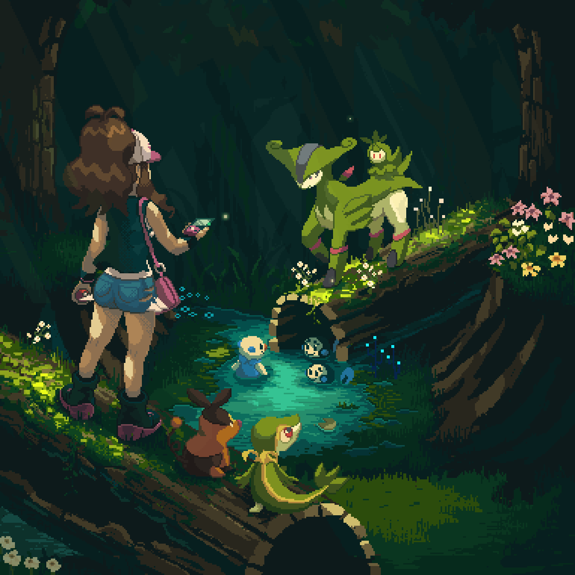[OC] Pokémon Pinwheel Forest. New Animated Wallpaper for Desktop