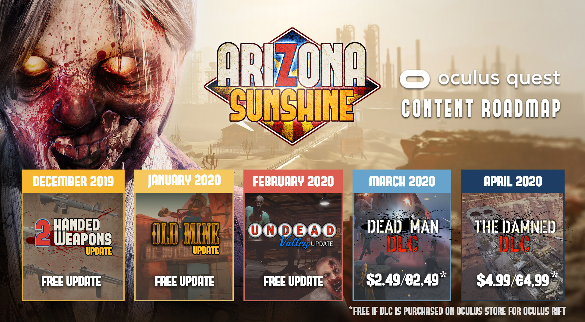 Arizona Sunshine quest content map r/OculusQuest