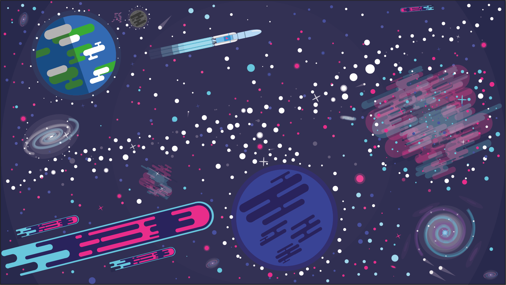 The complete kurzgesagt wallpaper my friend made r/kurzgesagt