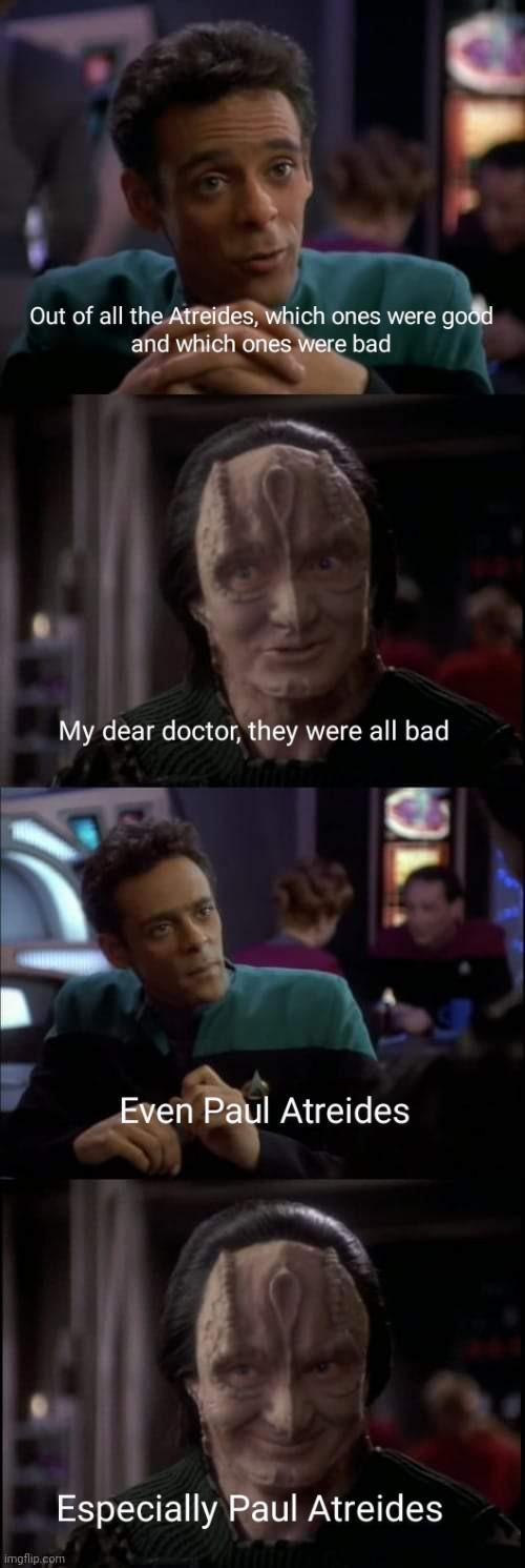 Star Trek/Dune crossover. Garak and Julian having a