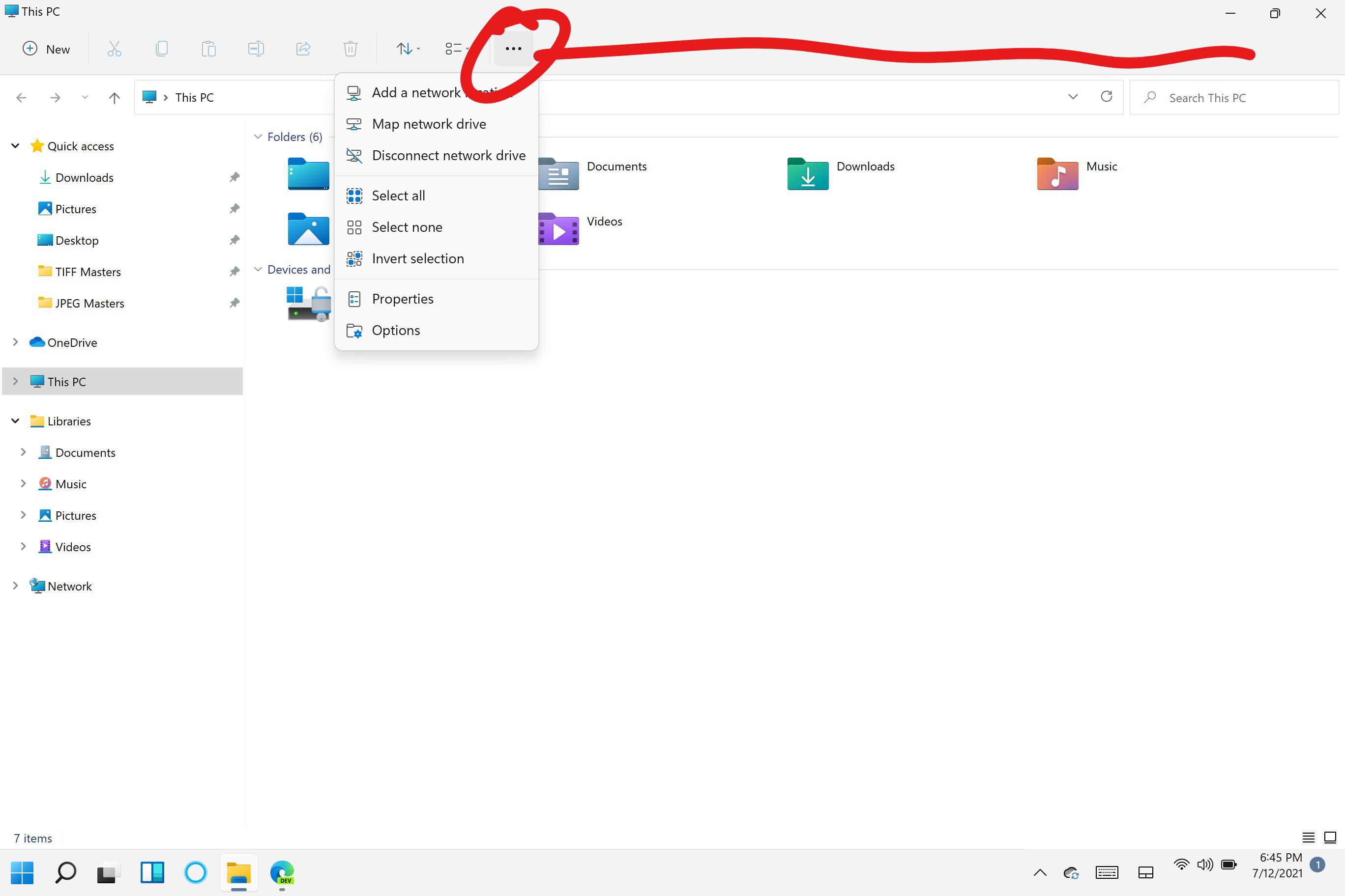 In Windows 10 File Explorer, everything was nicely laid out in the