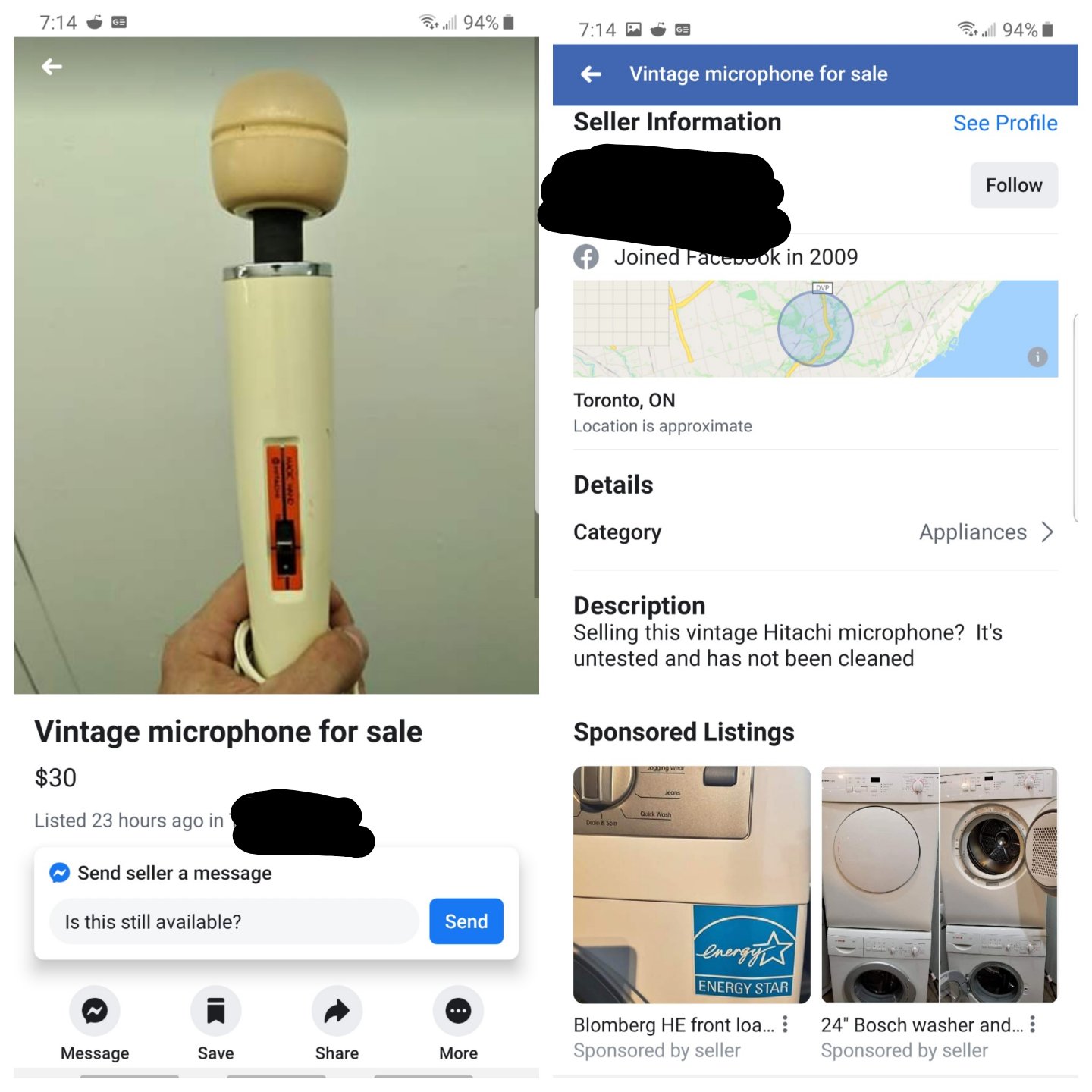 Saw a funny listing on Facebook marketplace today. Can't tell uf the
