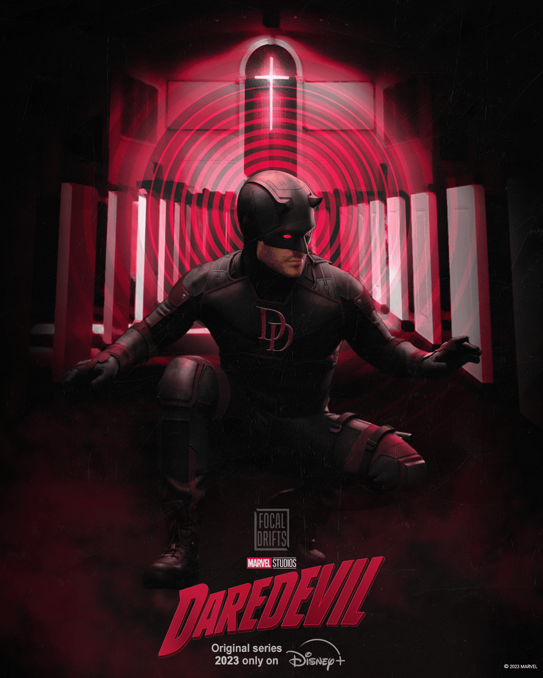 Daredevil Disney Plus Poster I made using alexeysavvy's 3D model