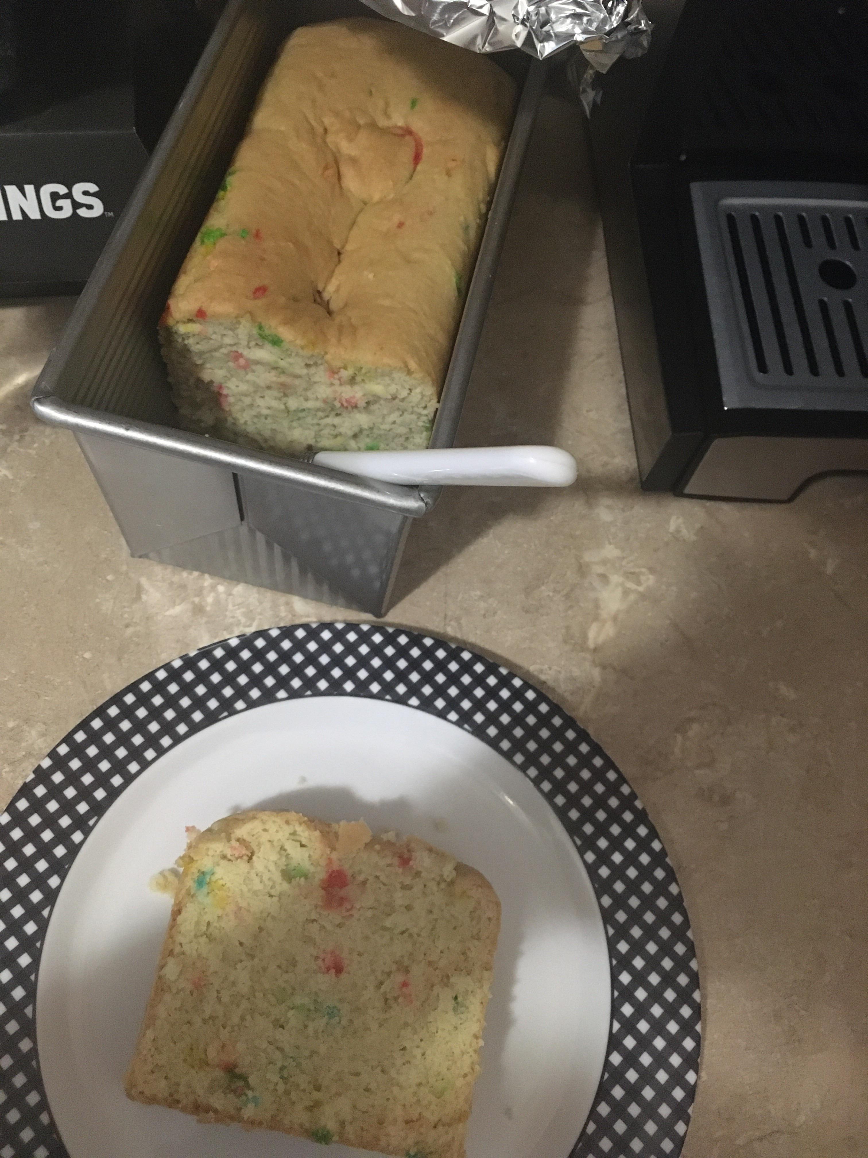 Pillsbury Funfetti Mix in King Arthur Perfect Loaf Pan r/glutenfree