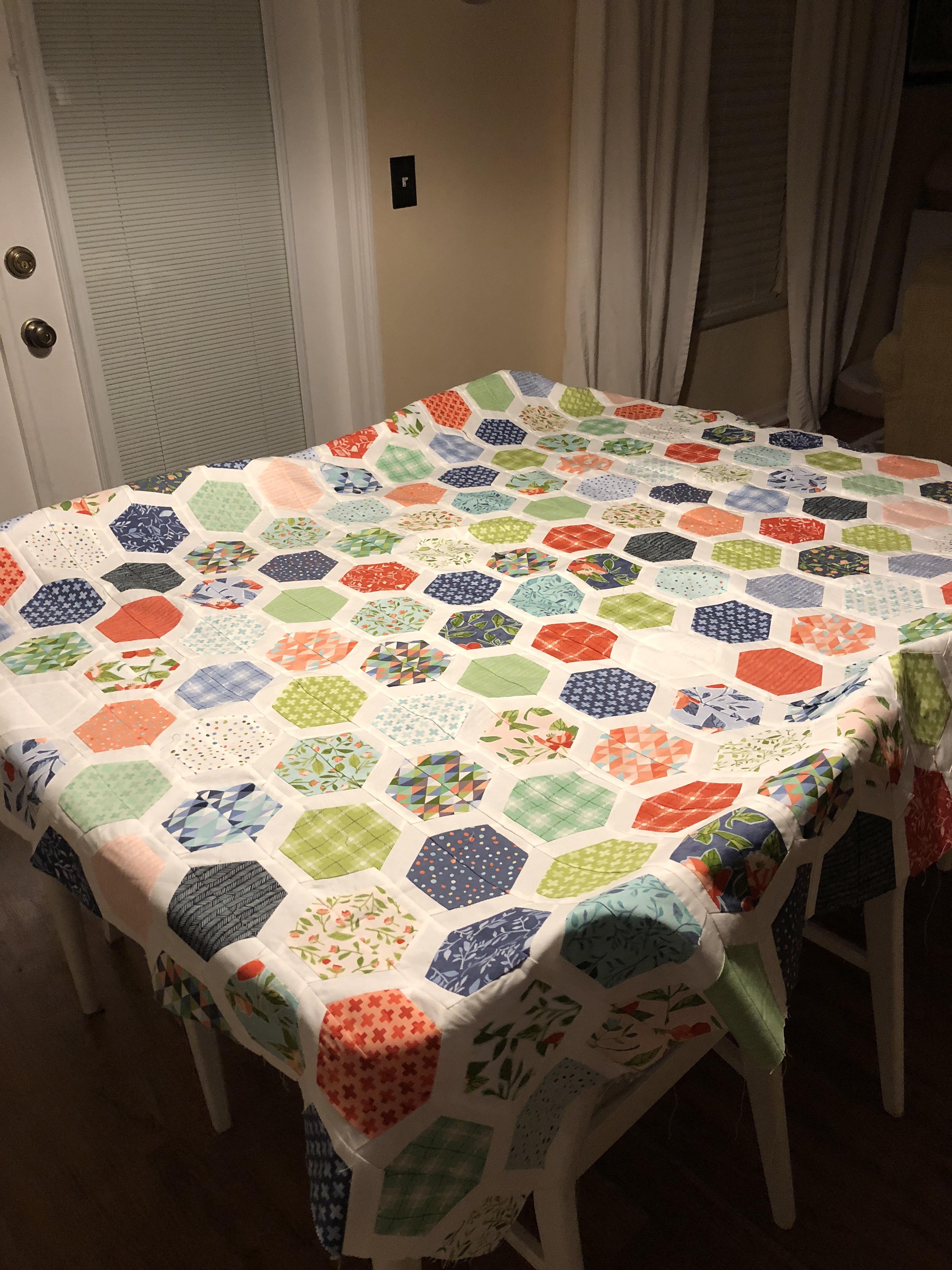 I felt comfortable piecing, now to learn to machine quilt. First ever