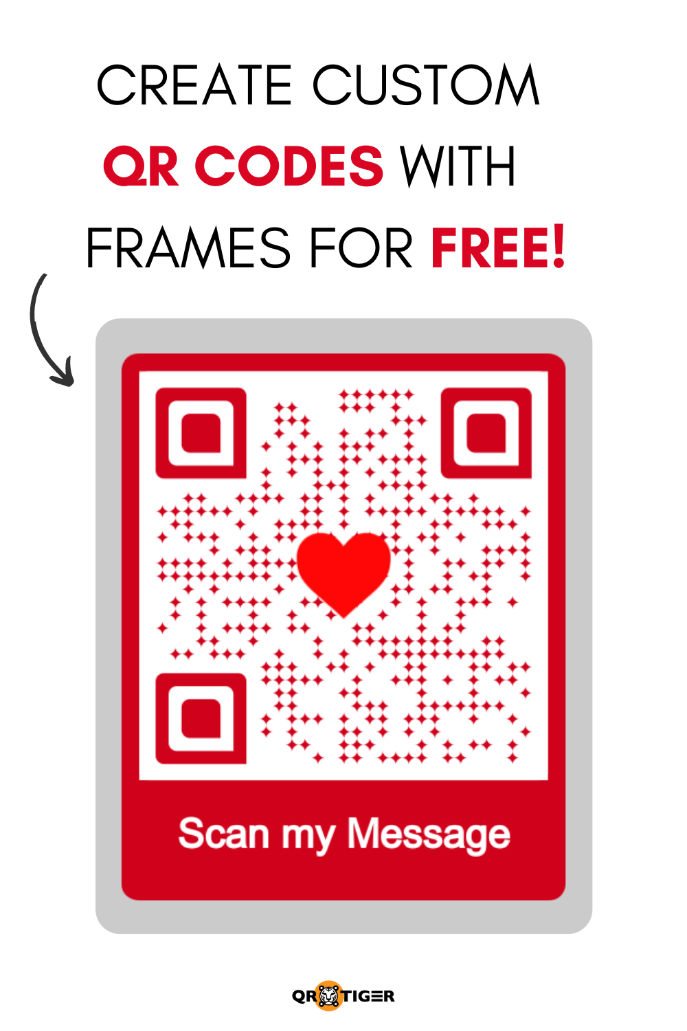 QR codes for this love month made by QRTiger QR code generator