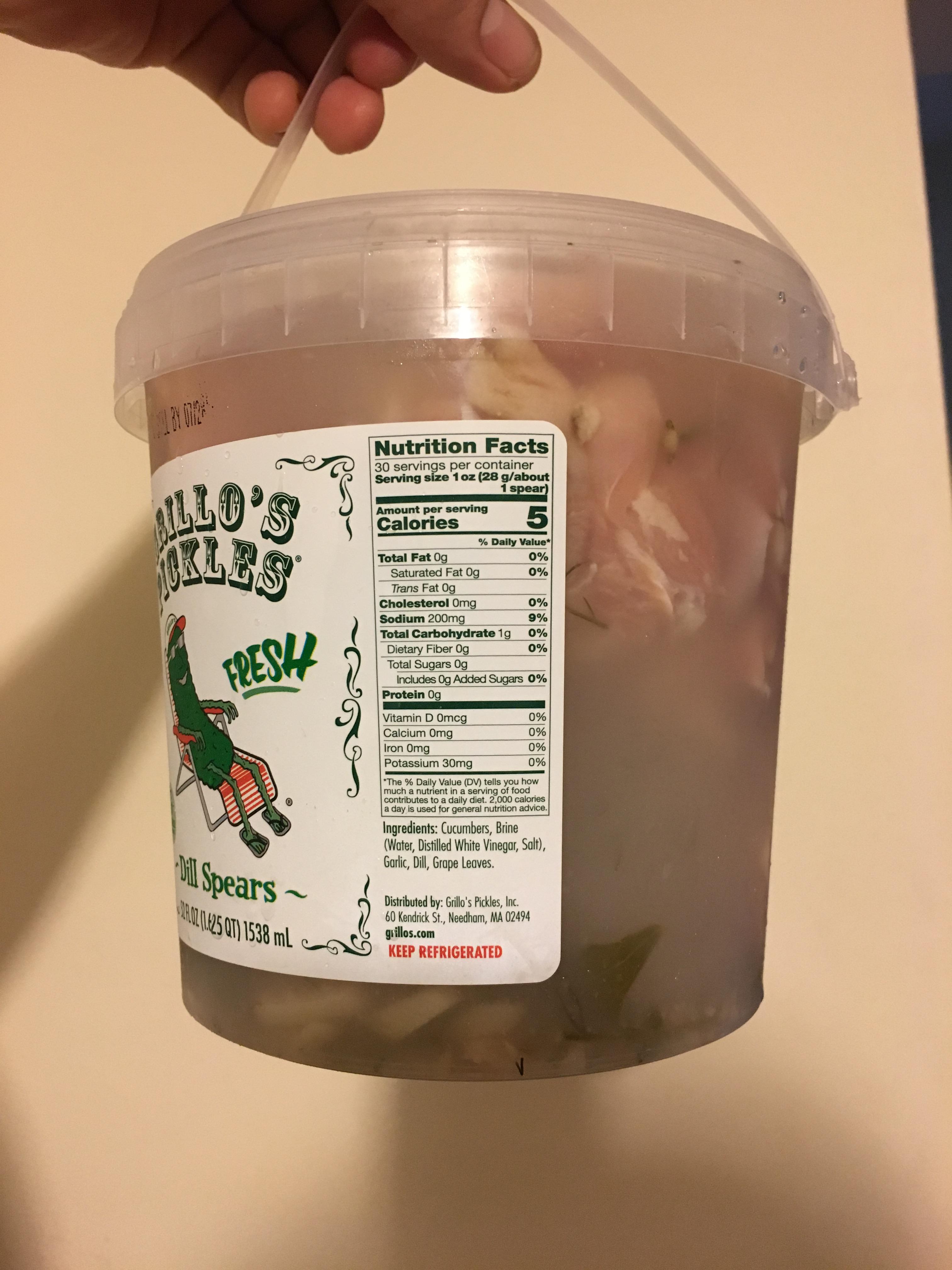 LPT When finished with the pickles, the Grillo's tub contains the