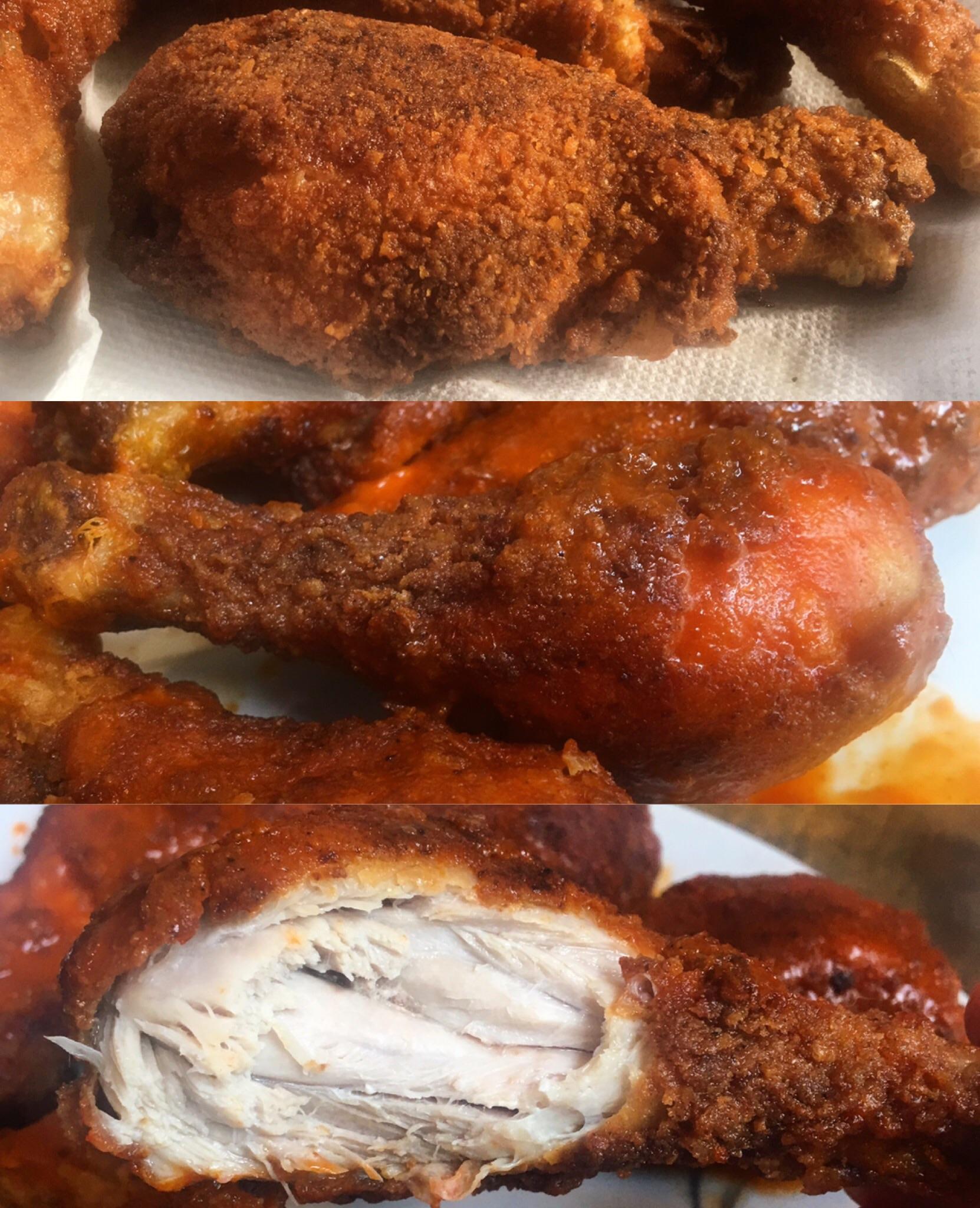 [Homemade] Pan Fried Hot Chicken Legs food