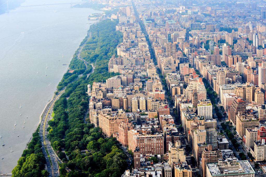 The Upper West Side of Manhattan, NYC, with Riverside Park in view r