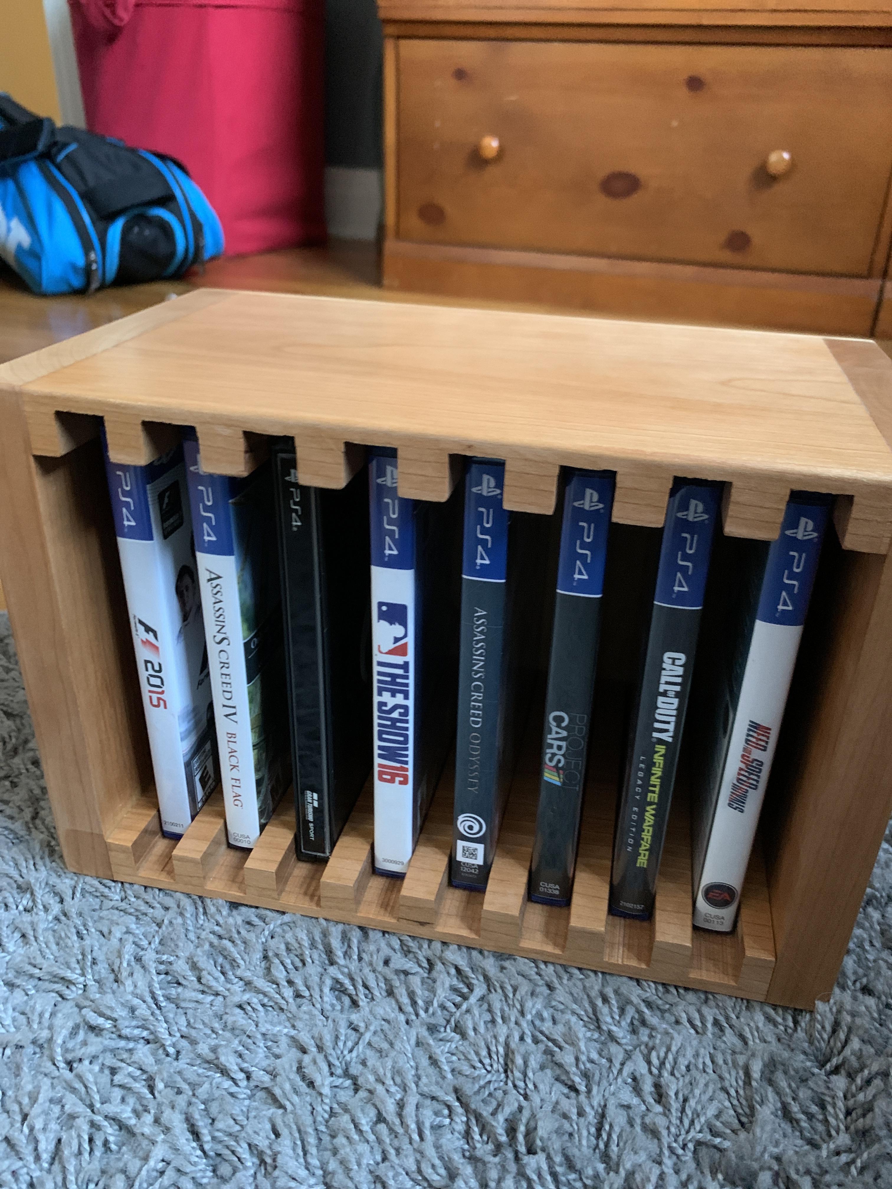 I made a disk holder for my games in and I think it came out well!