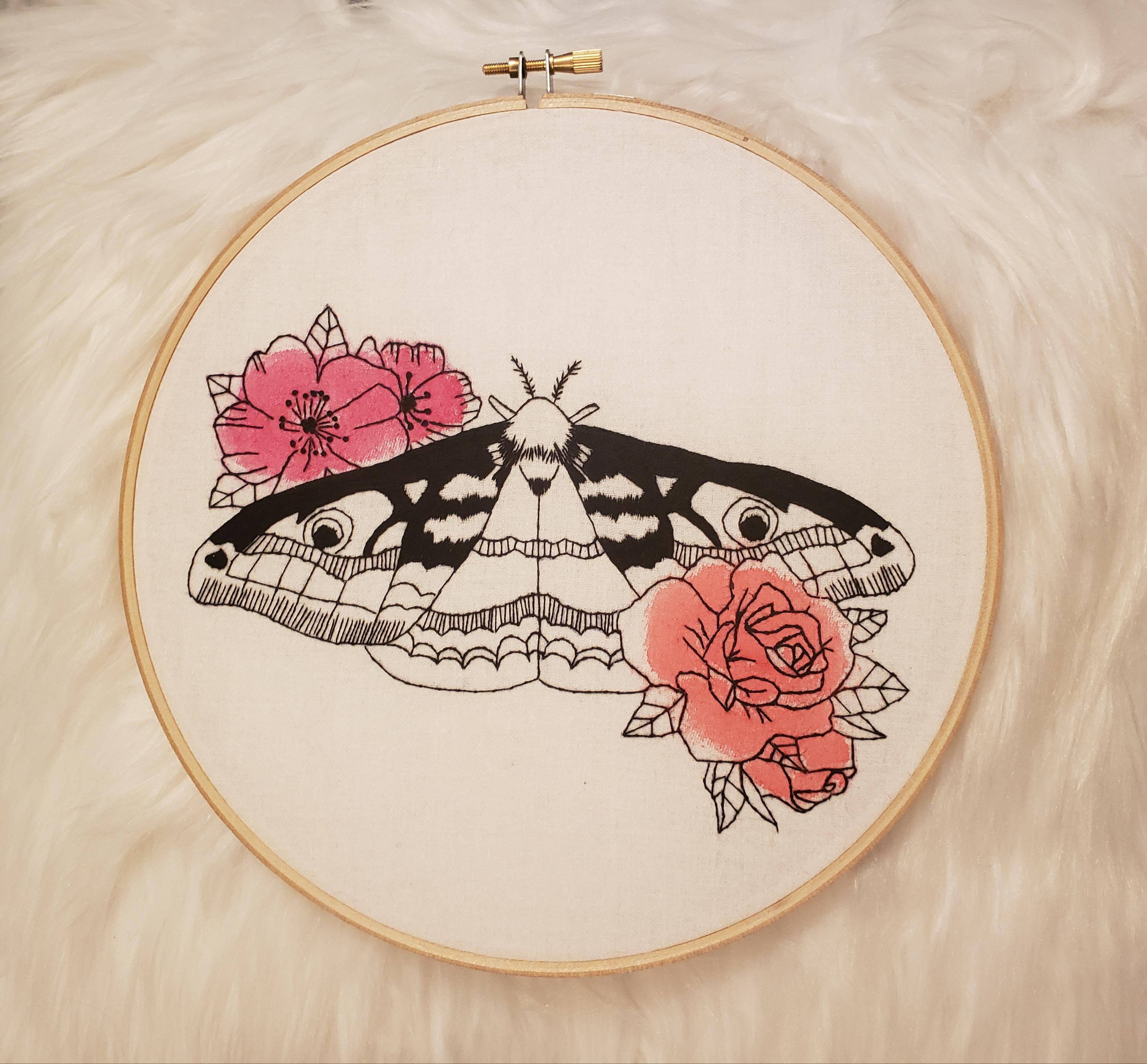 Single thread embroidery with water color r/Embroidery