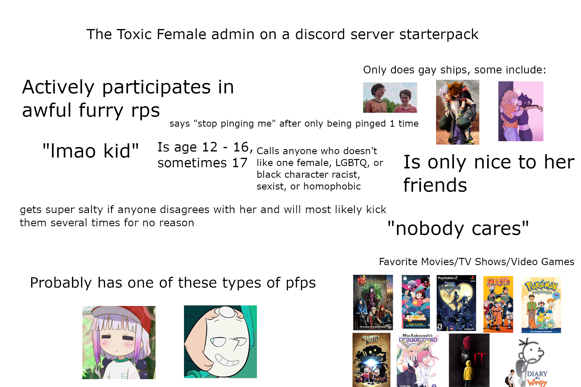 Toxic Female Discord Server Admin Starterpack r/starterpacks