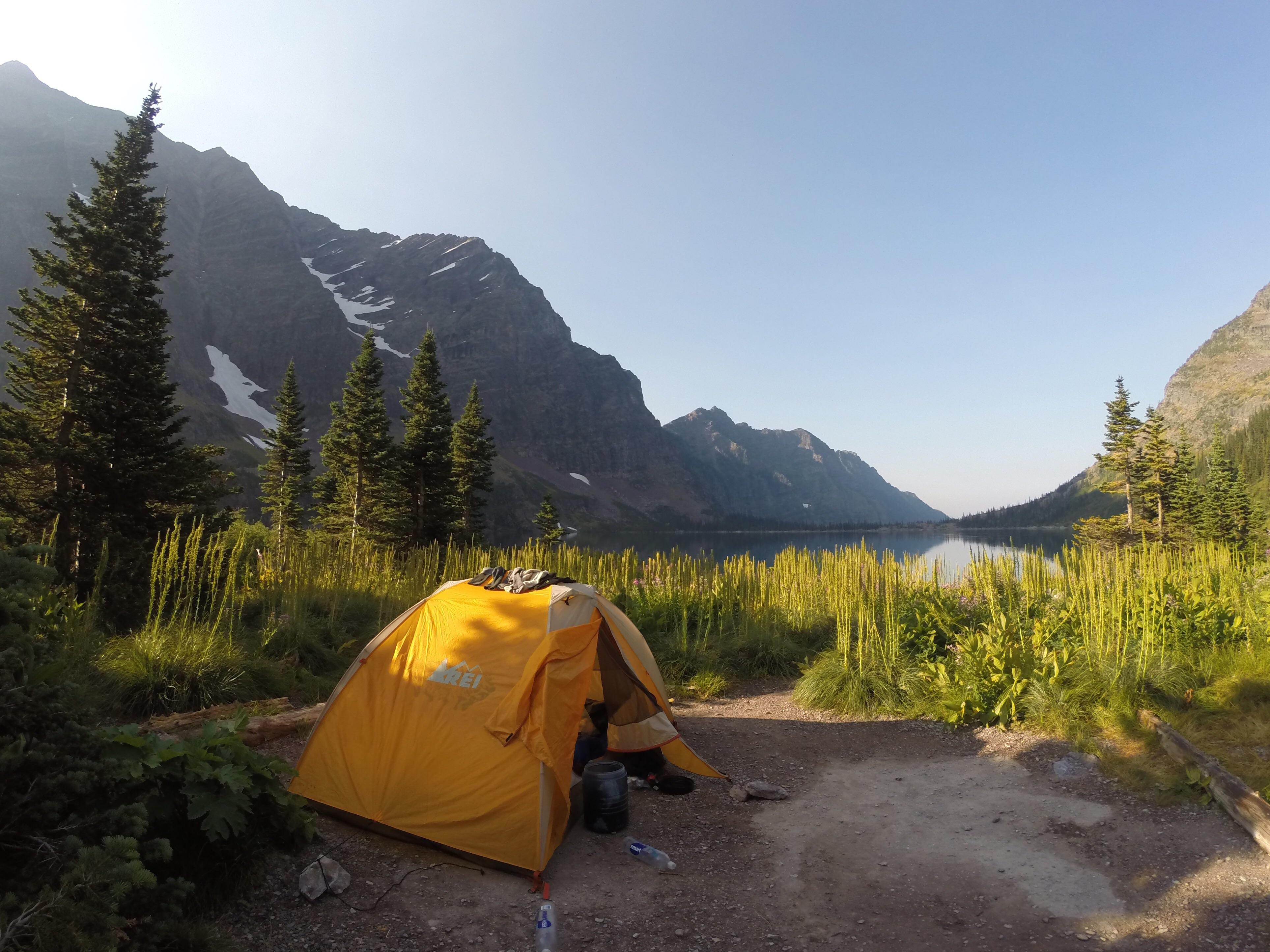 Camped out at Lake Ellen Wilson in Glacier National Park r