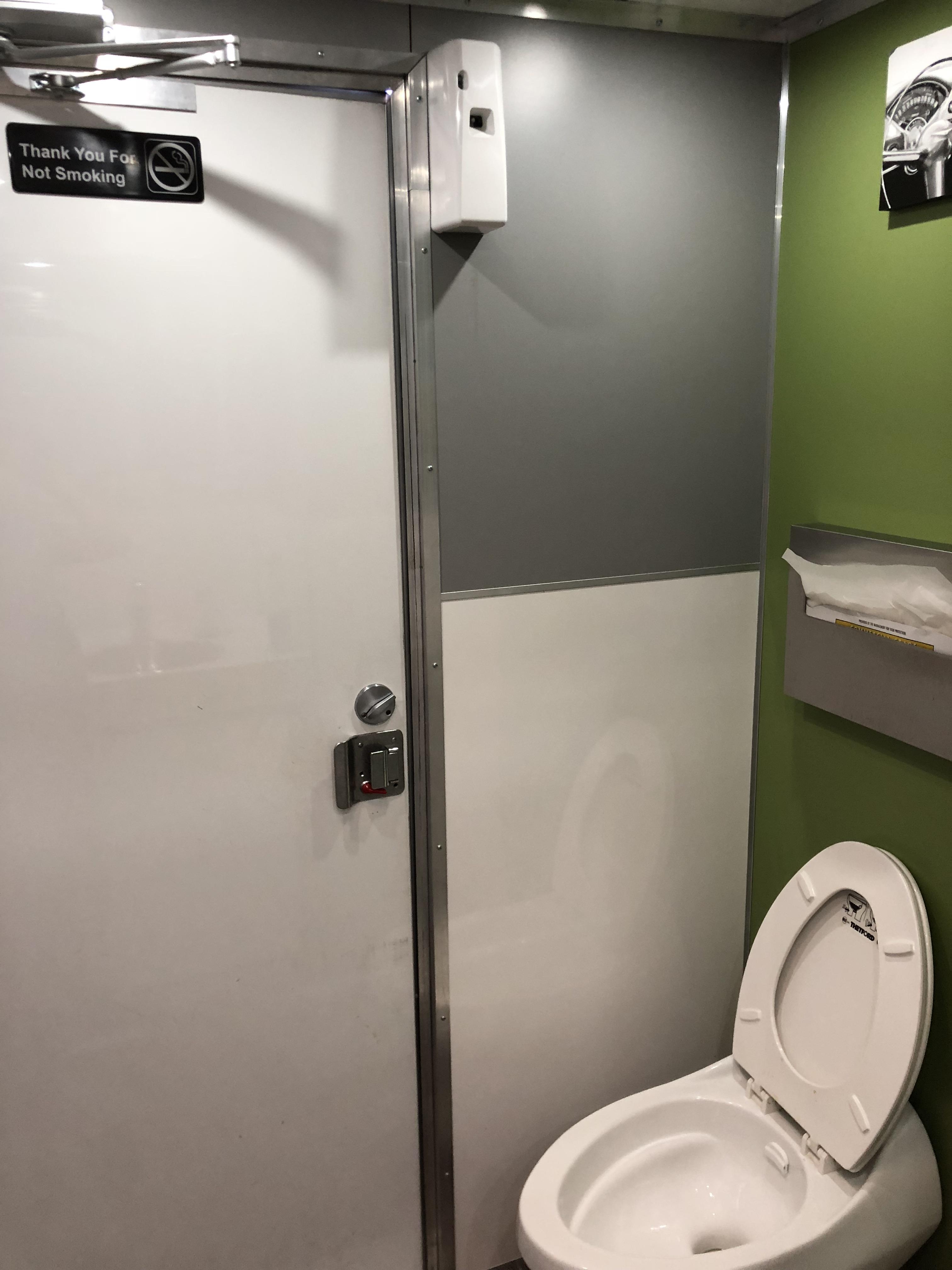 This automatic air freshener sprayed me in the face as I stood using