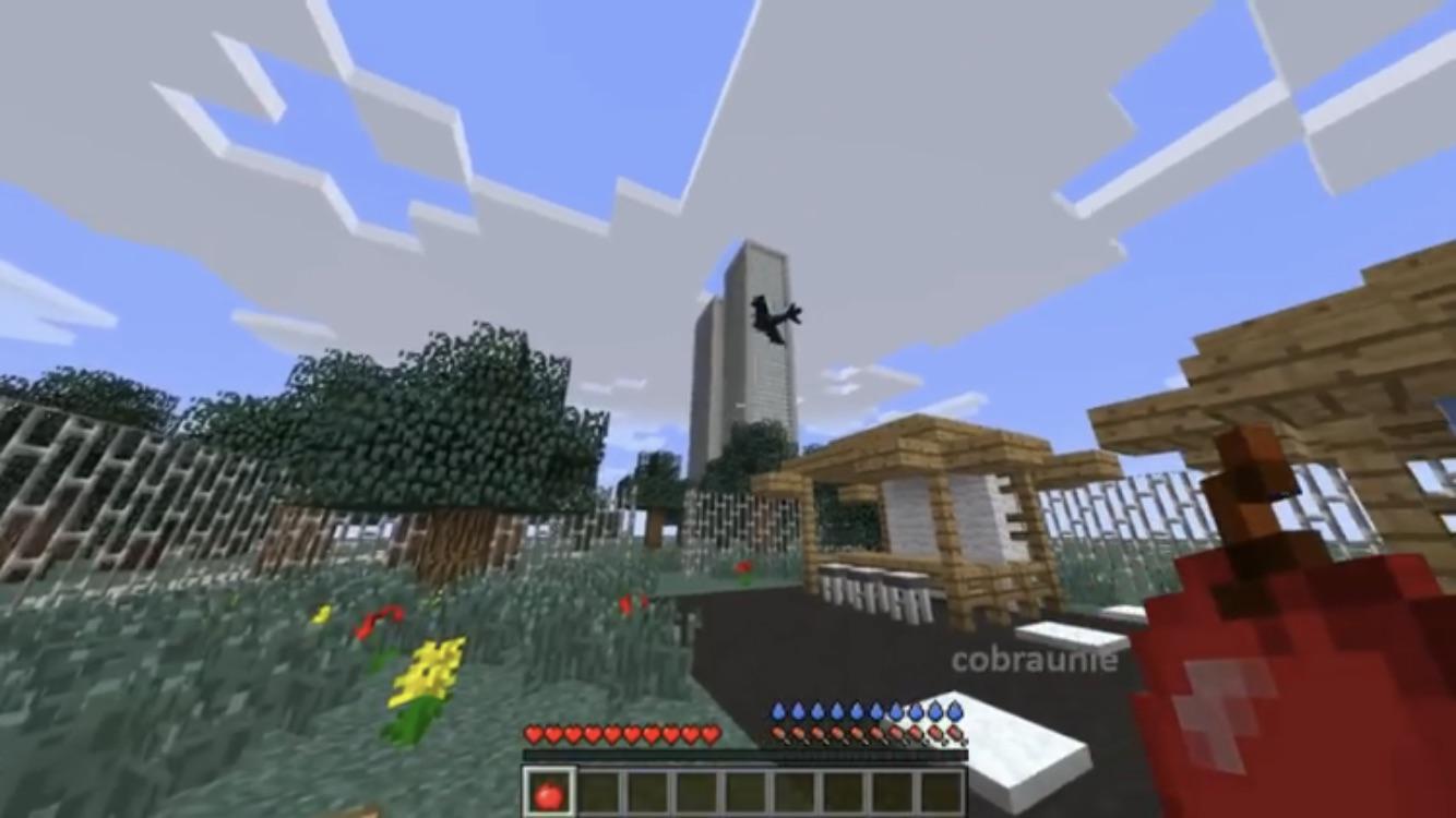 Minecraft Twin Towers Meme