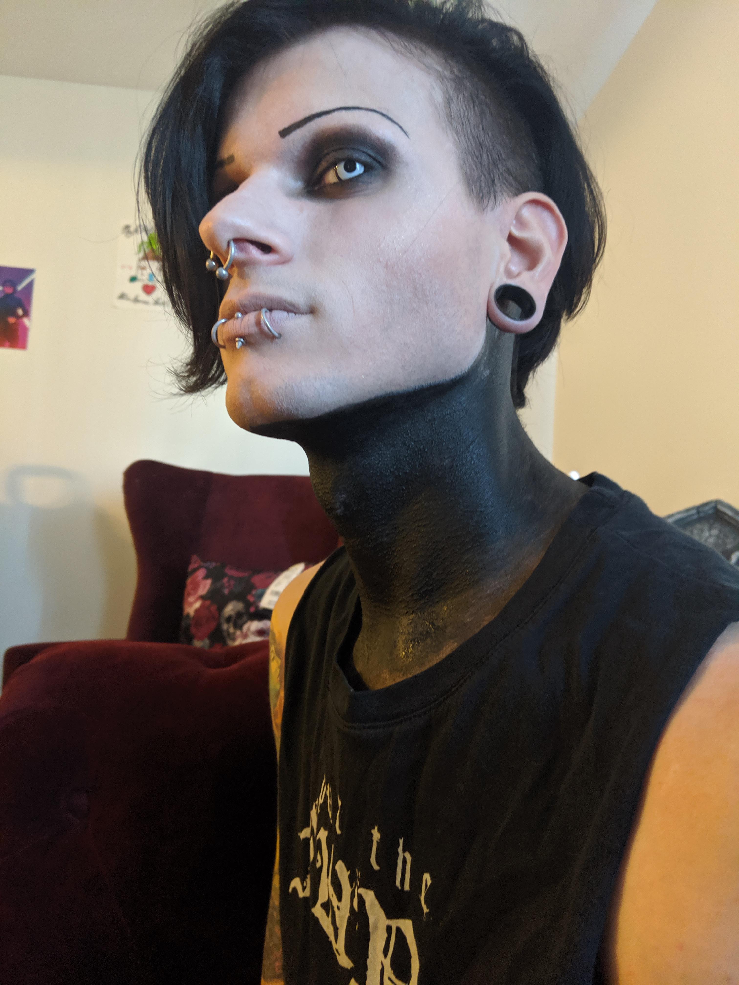 I did my husband's goth makeup look for a concert! r/MakeupAddiction