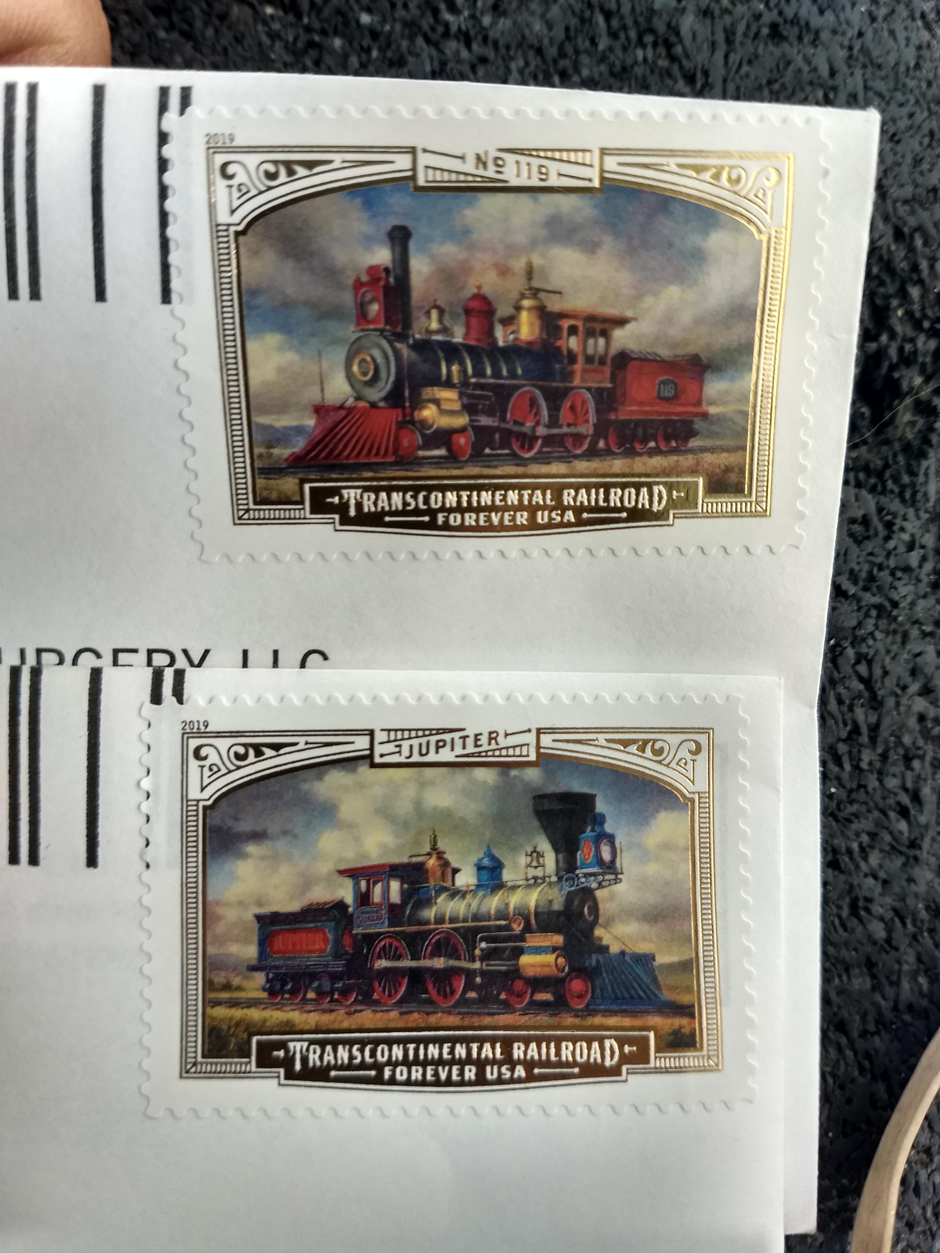 New Train stamps at the Post Office r/trains