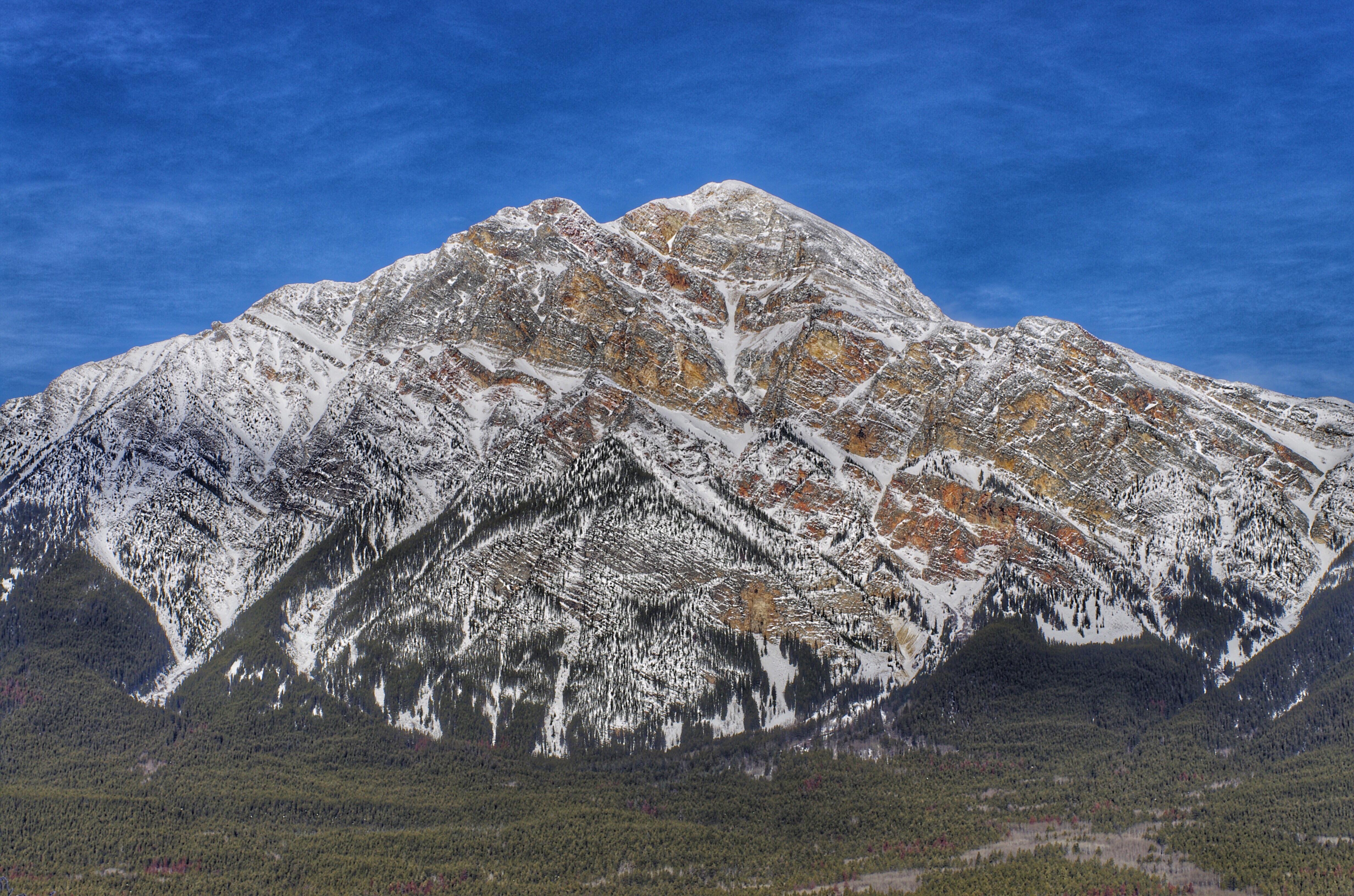 Pyramid Mountain, Jasper, Alberta, Canada February 2017 by Timothy J. Campbell [4928 x 3264