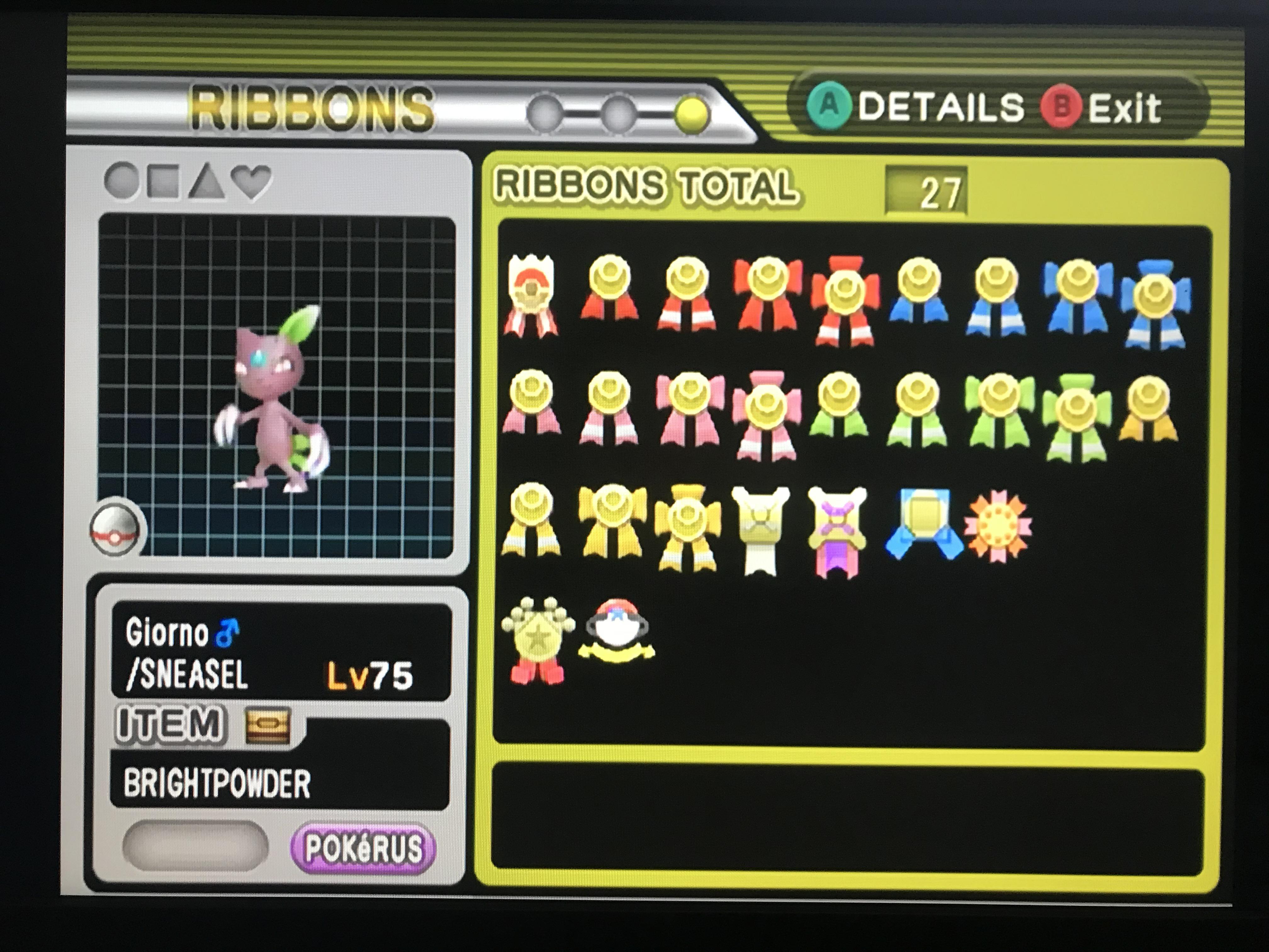 Done with the Gen 3 ribbons for Sneasel r/pokemonribbons