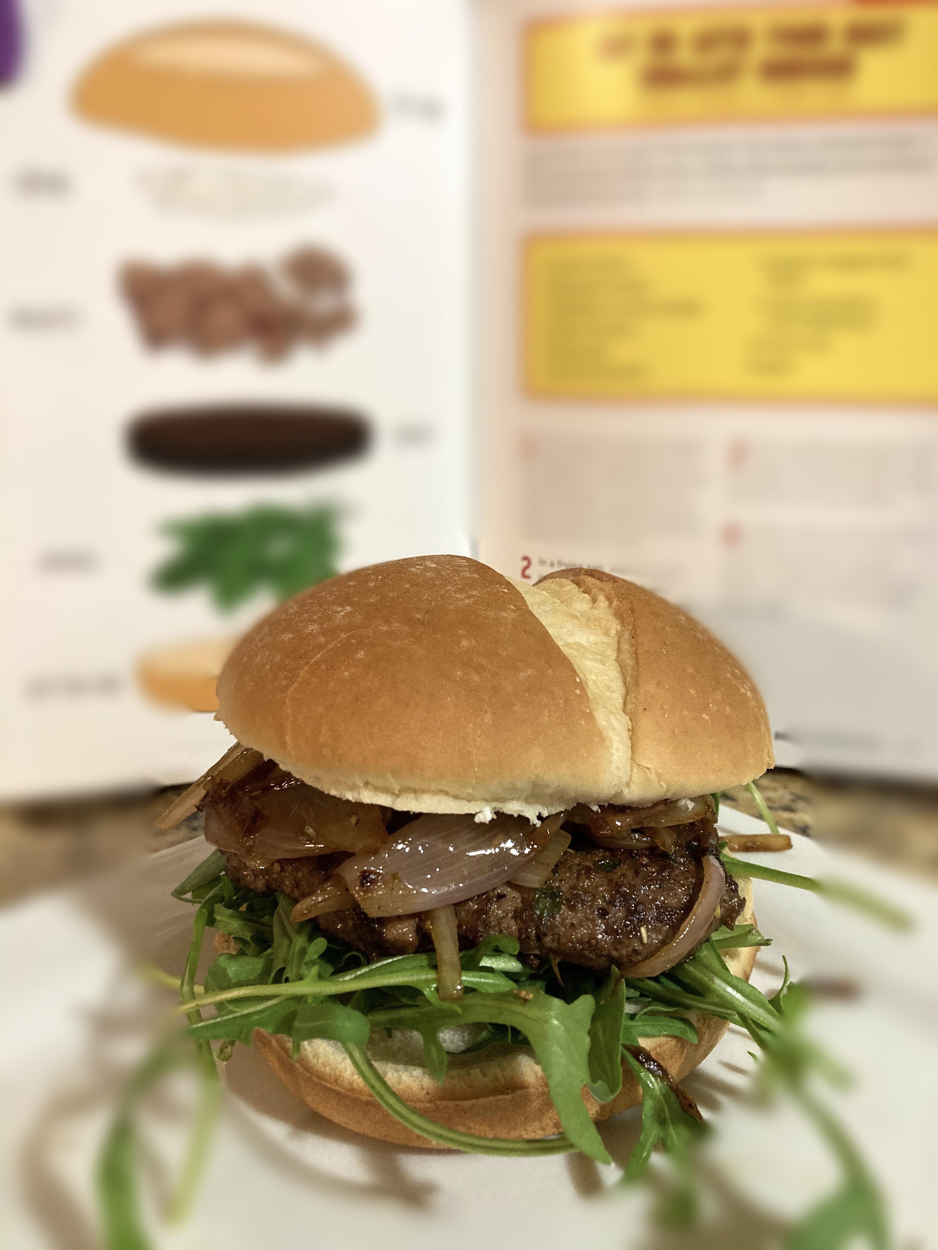 The Hit Me With Your Best Shallot Burger! First one I’ve made from the