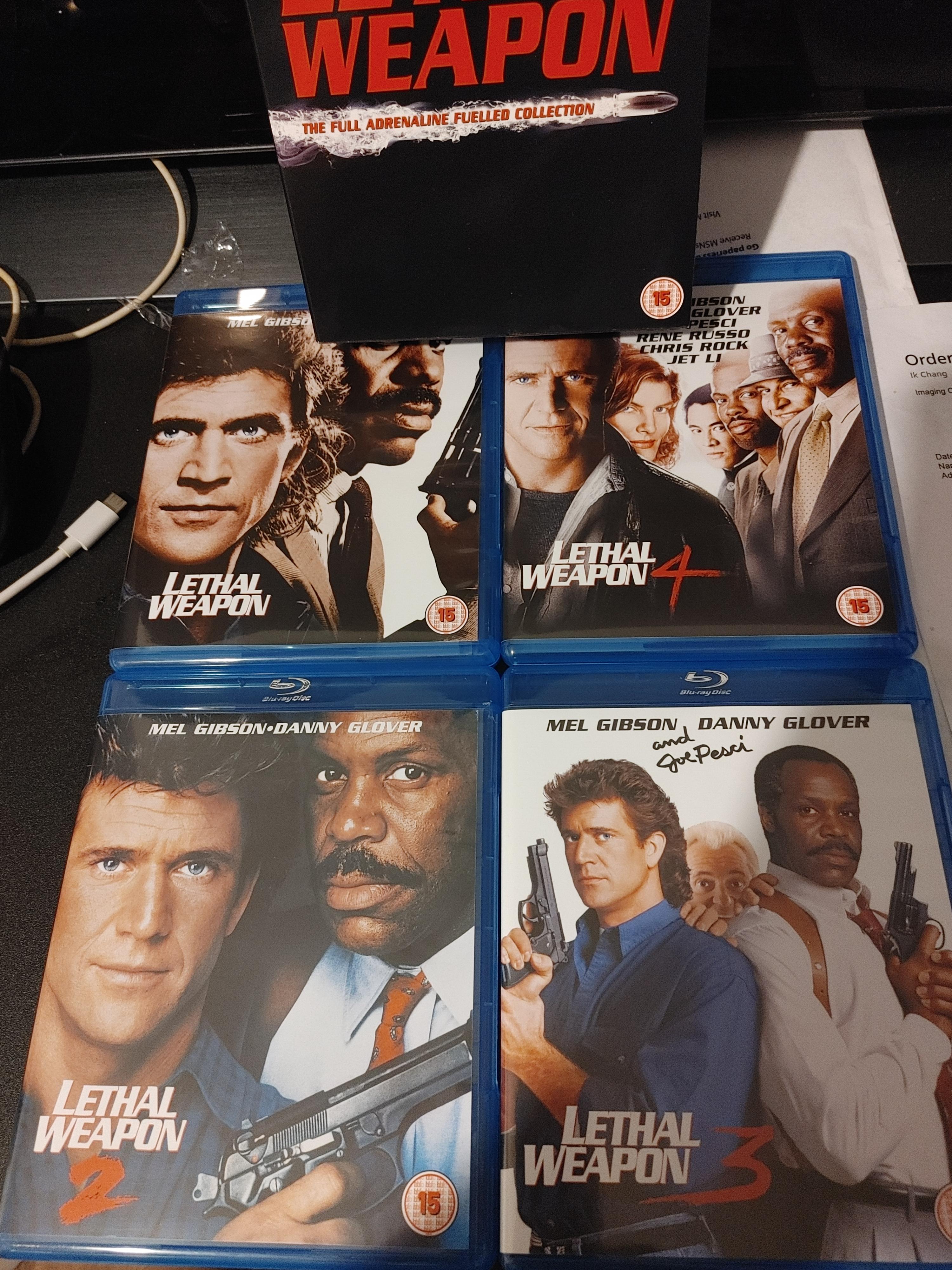 Lethal Weapon Collection Blu Ray Set. Paid 15 worth it considering a