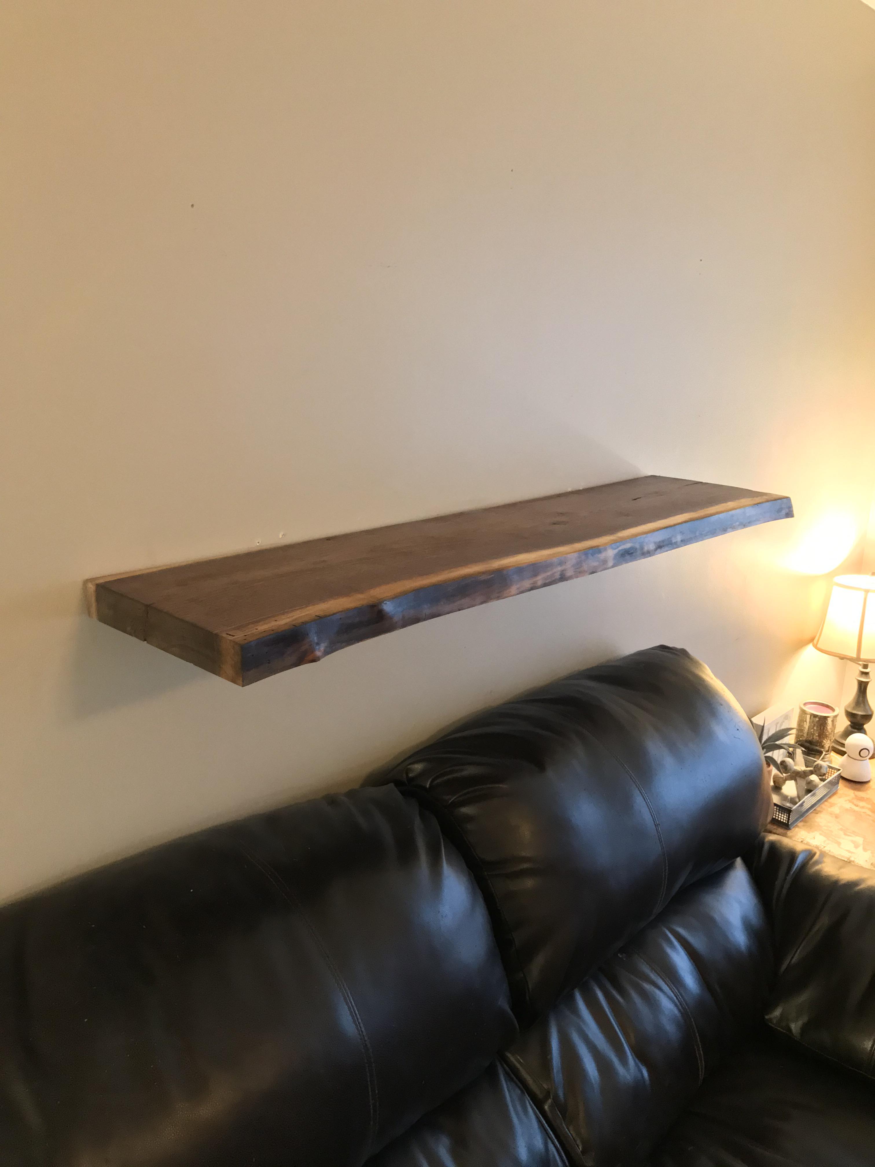 Walnut floating shelf r/woodworking