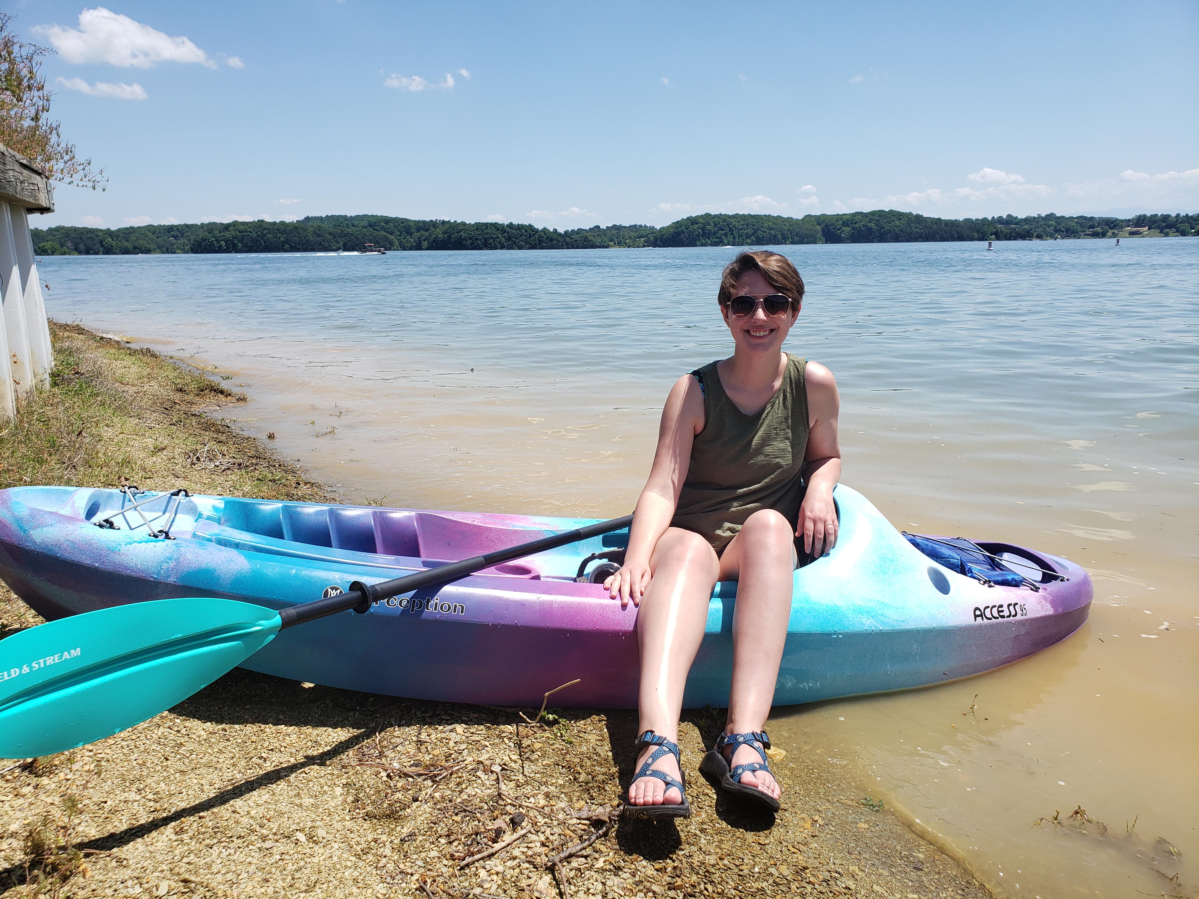 Took my new kayak out on her maiden voyage this afternoon! Cherokee