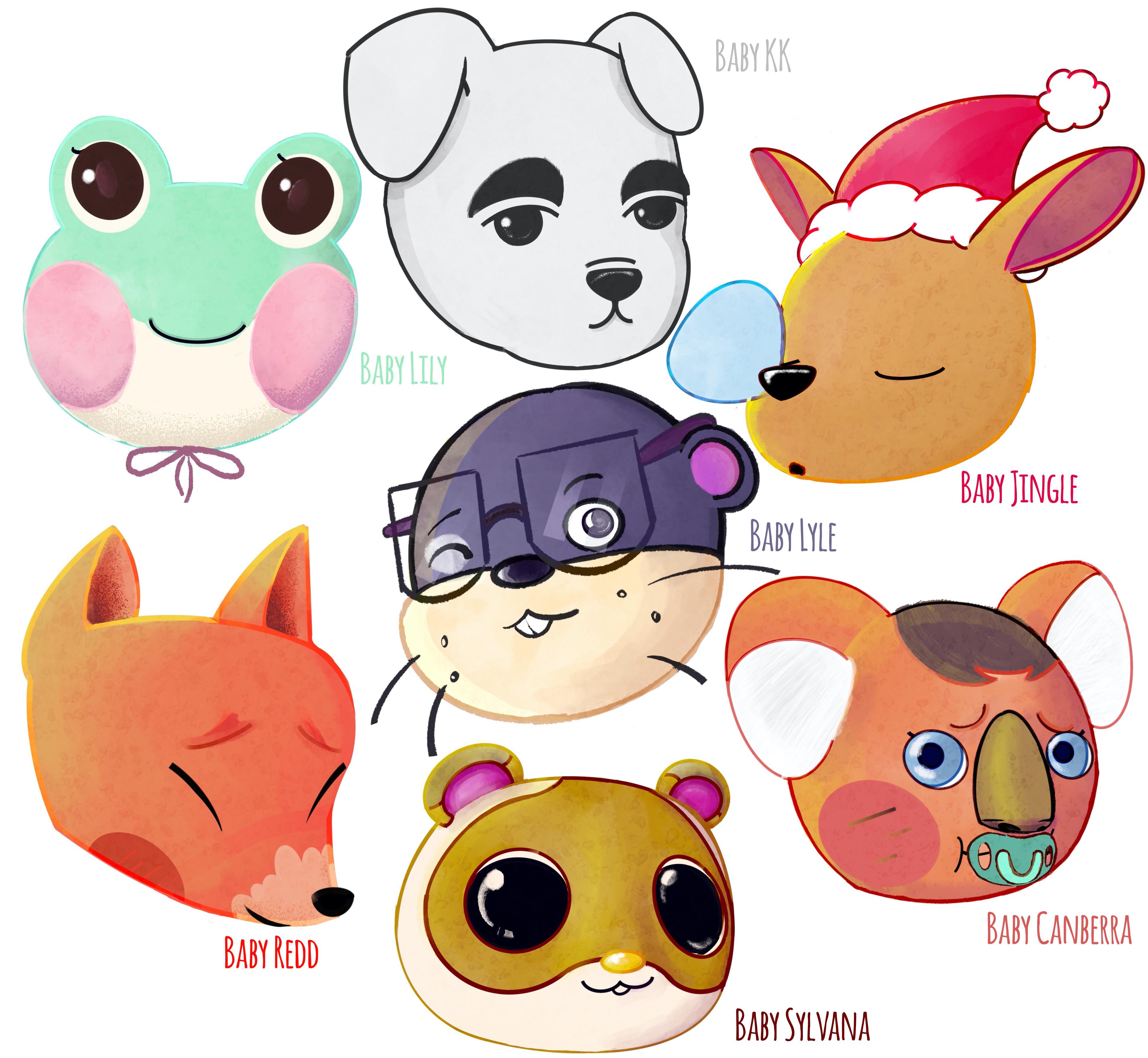 Baby Animal Crossing Second batch of babyfied characters r