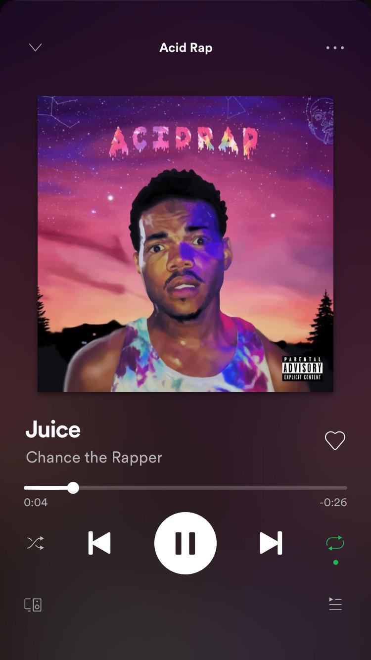 Bro Juice sounds so clean on Spotify🔥 r/ChanceTheRapper