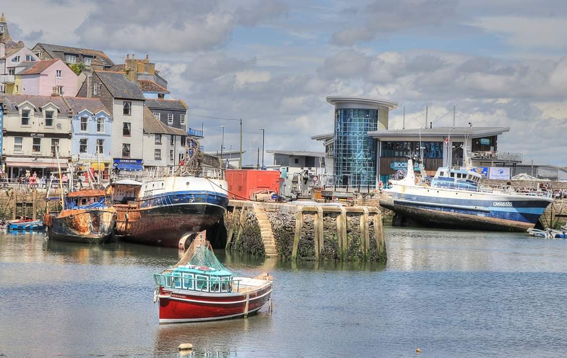 The old and the new. One of the biggest fishing ports in the UK