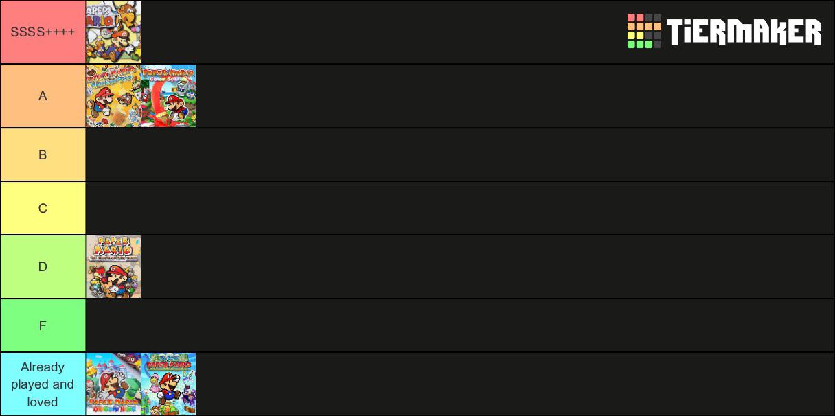 Ranked the Paper Mario games that I haven’t played yet based on Ost