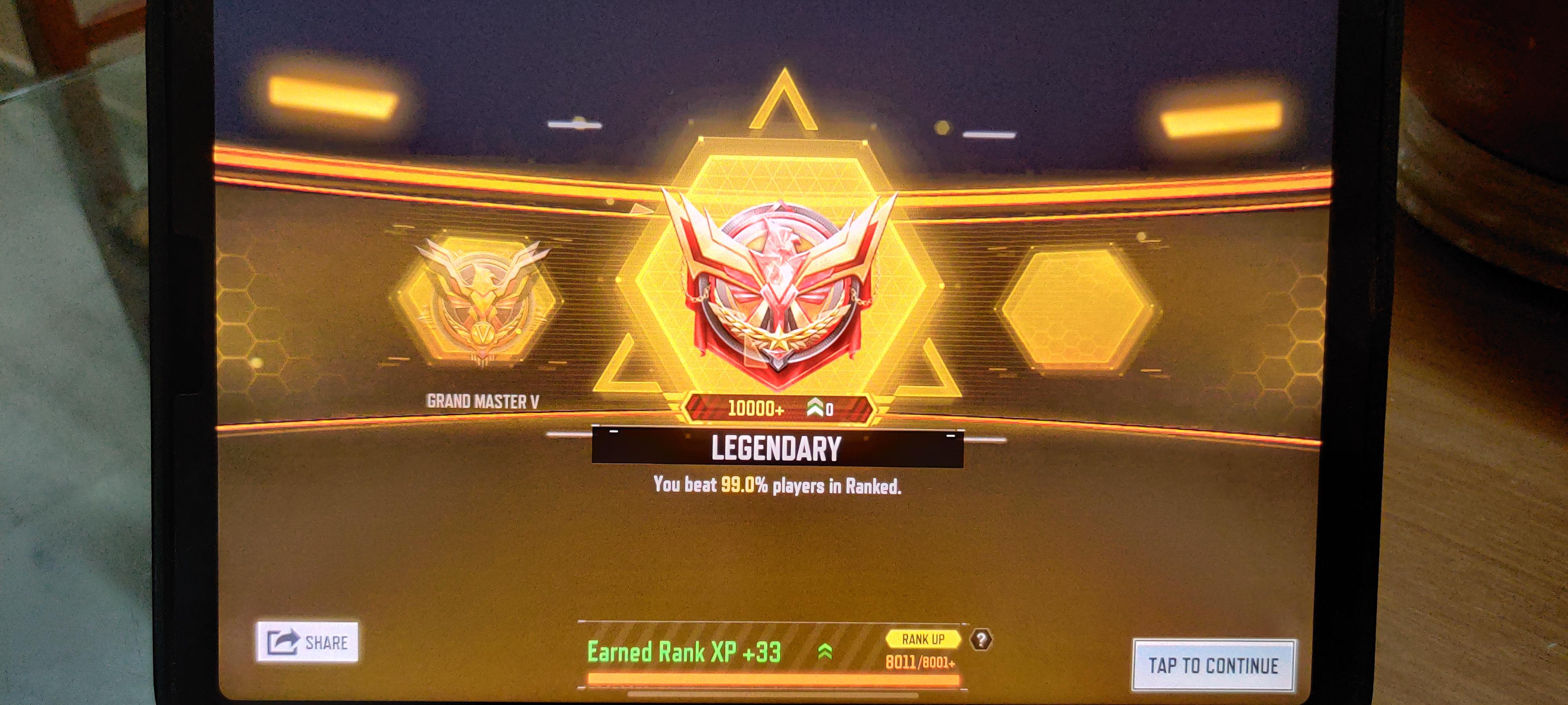 First time reached Legendary in COD Mobile r/IndianGaming