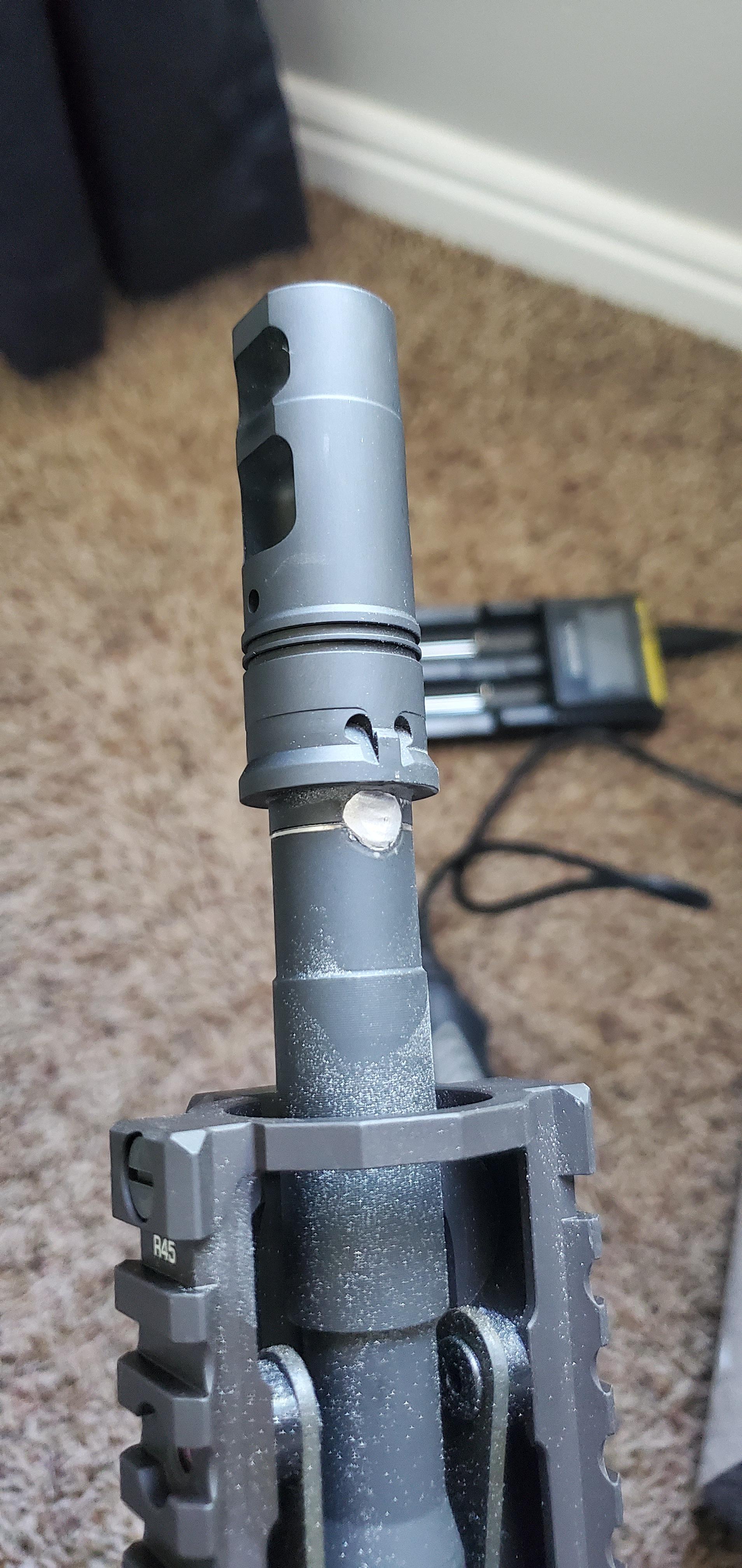 Pin and weld removal followed by barrel touch up. r/gunsmithing