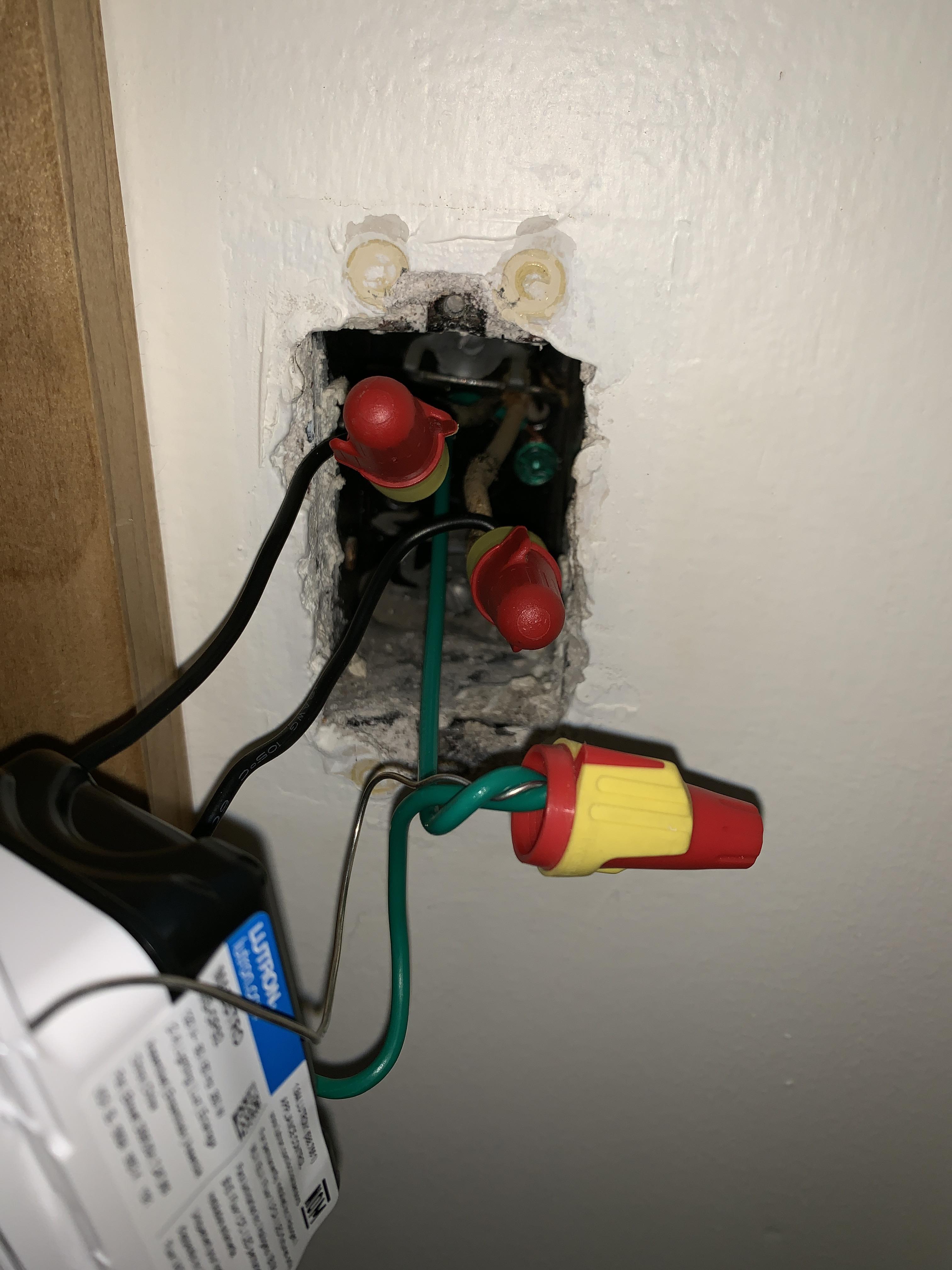 What went wrong here? Trying to install a occupancy sensor in a room at