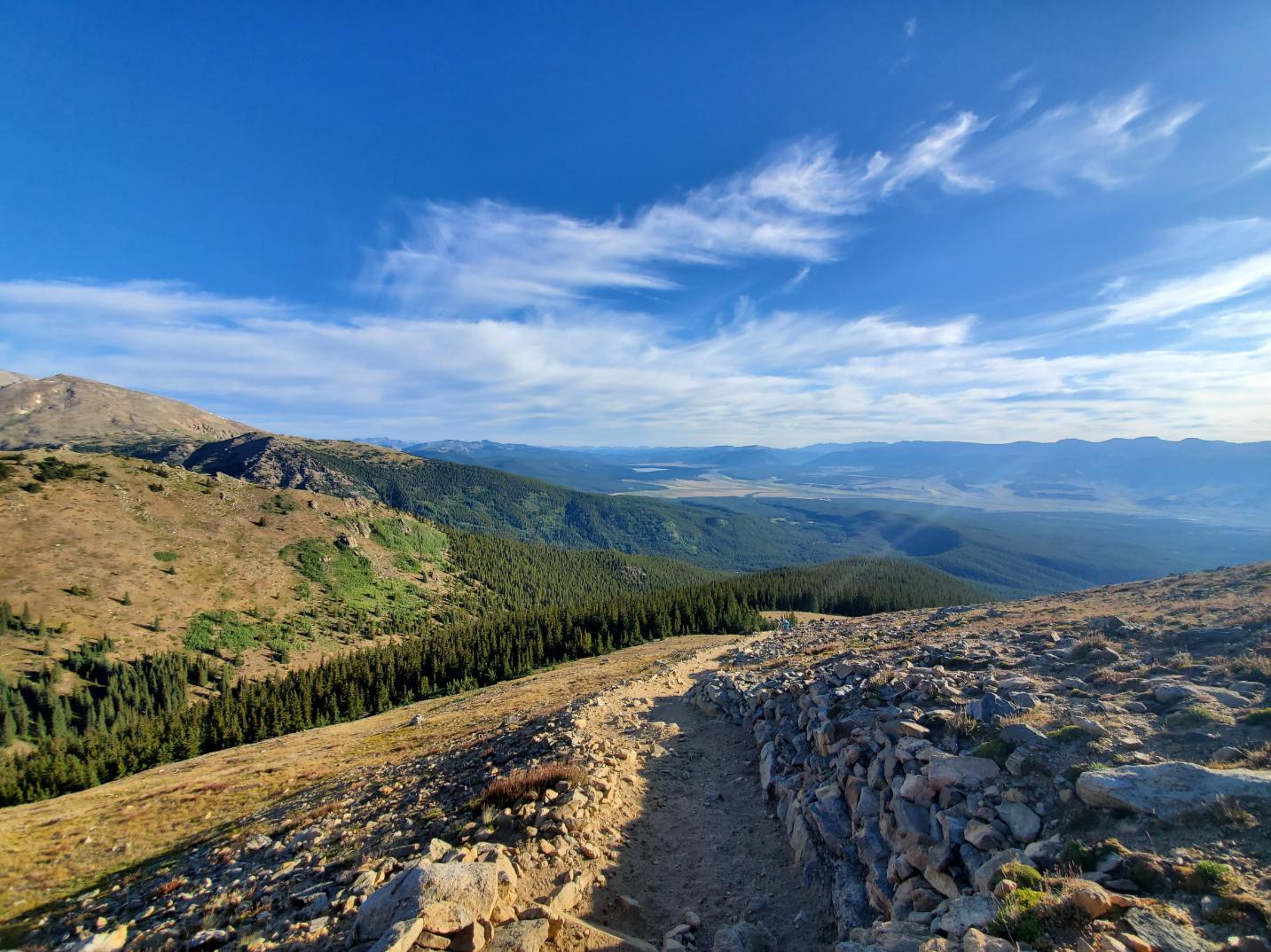 On the trail to summit Mount Elbert in Leadville, Co. USA. 14,440ft