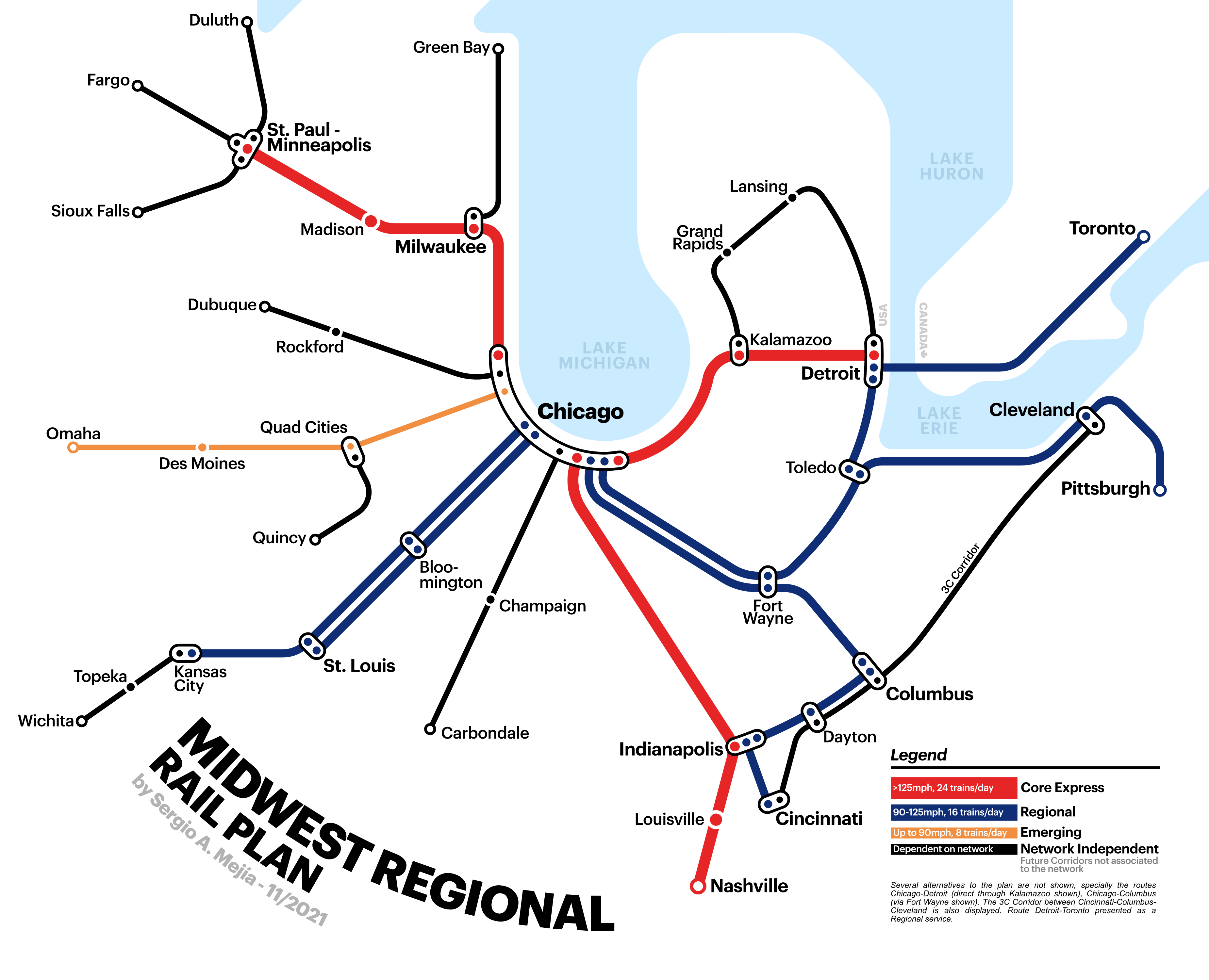 r/TransitDiagrams Poll "Midwest Regional Rail Plan" diagram r/dayton
