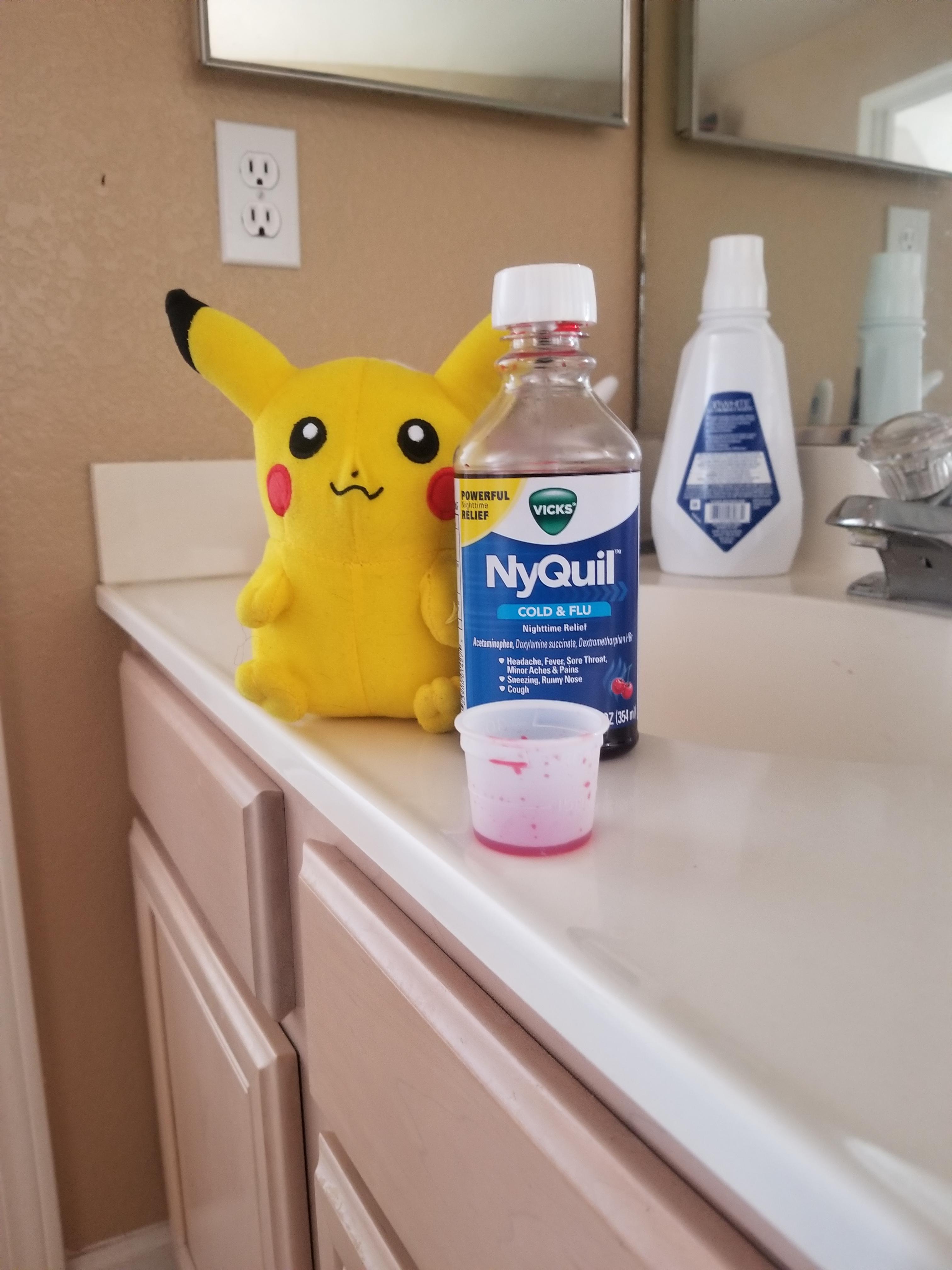 Some Pikachus like Ketchup. Mine likes NyQuil r/pokememes