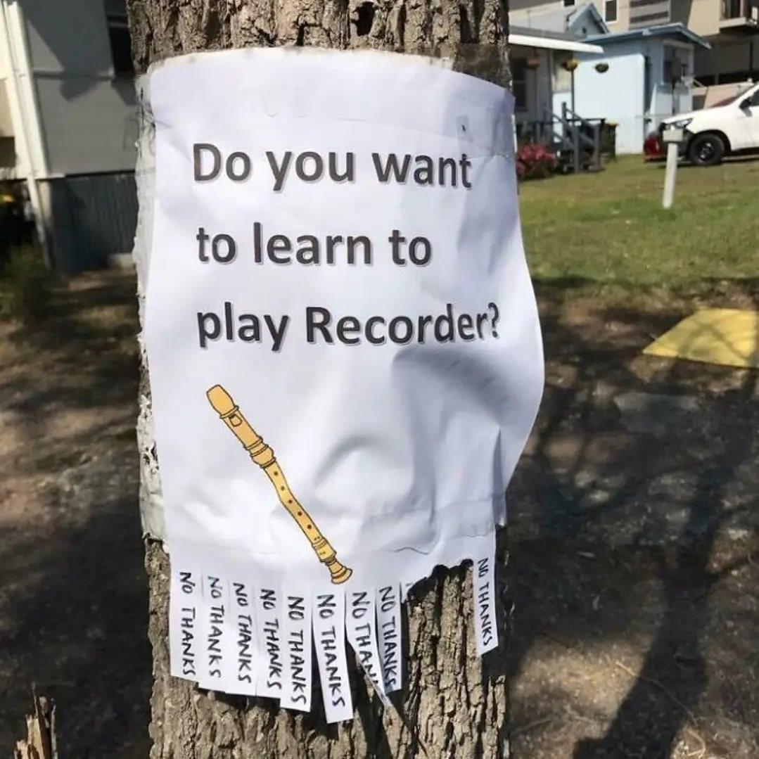 Do you want to learn to play Recorder? funny
