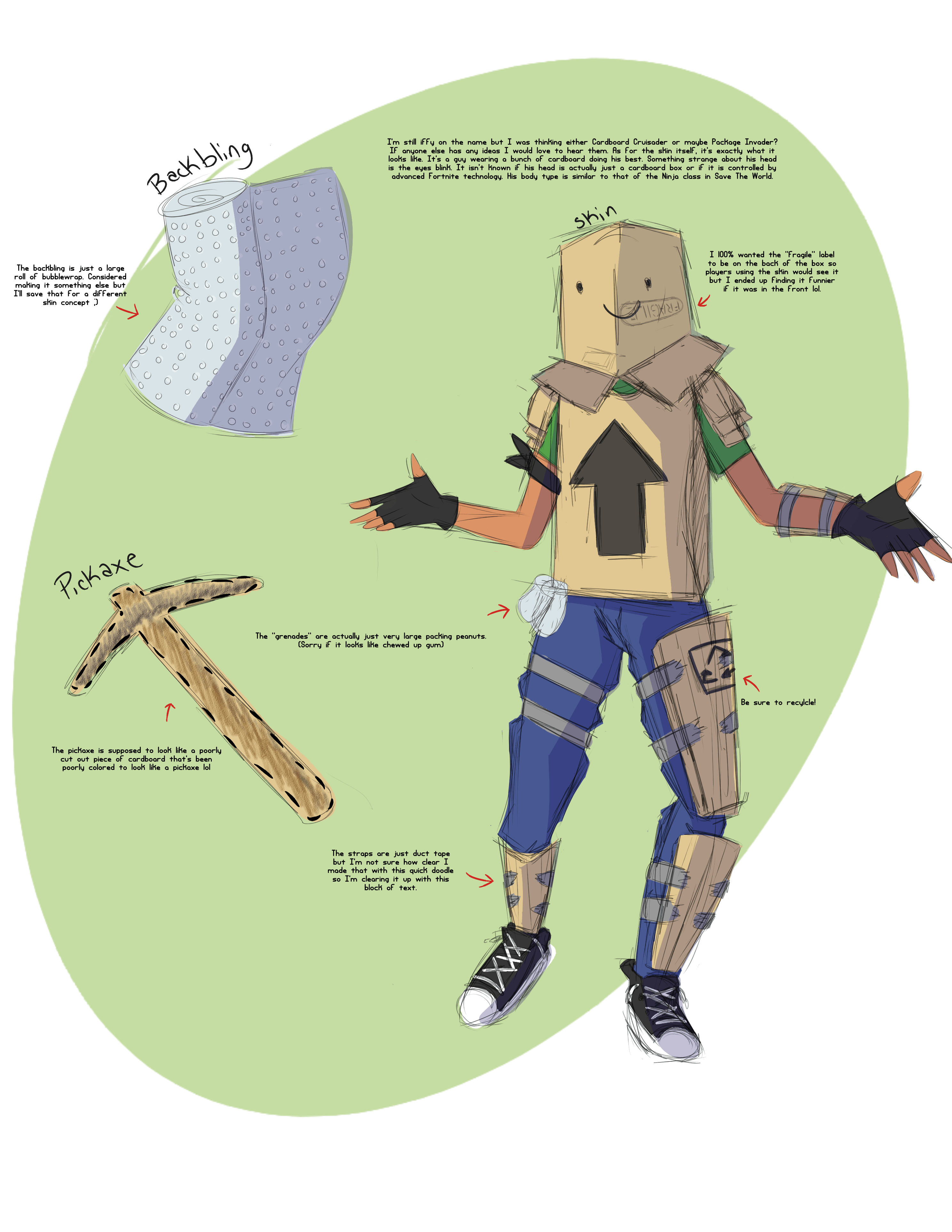 [Skin Concept] Cardboard Crusader r/FortNiteBR