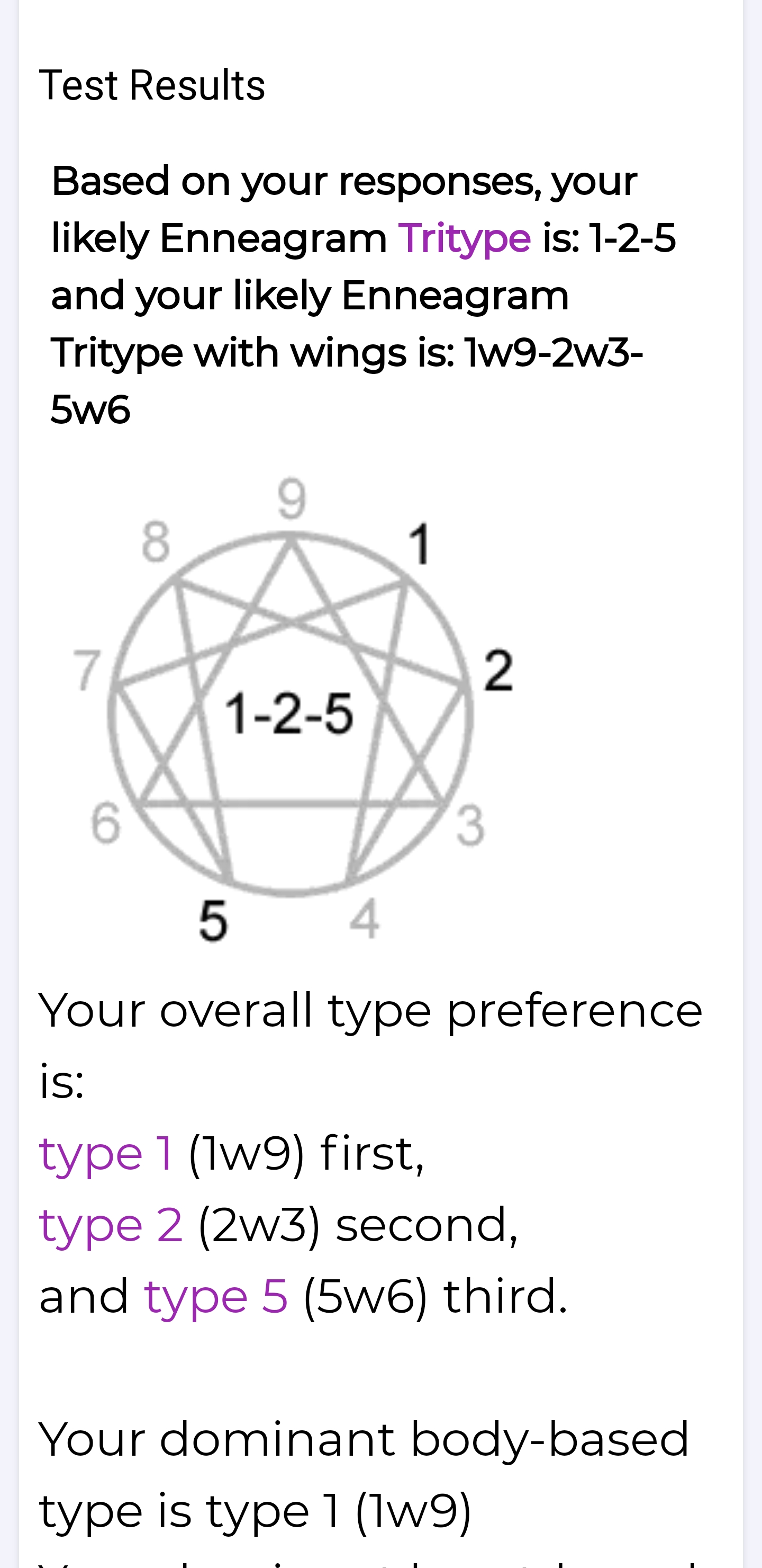 What you make of this and how do I know what type comes first.? Enneagram