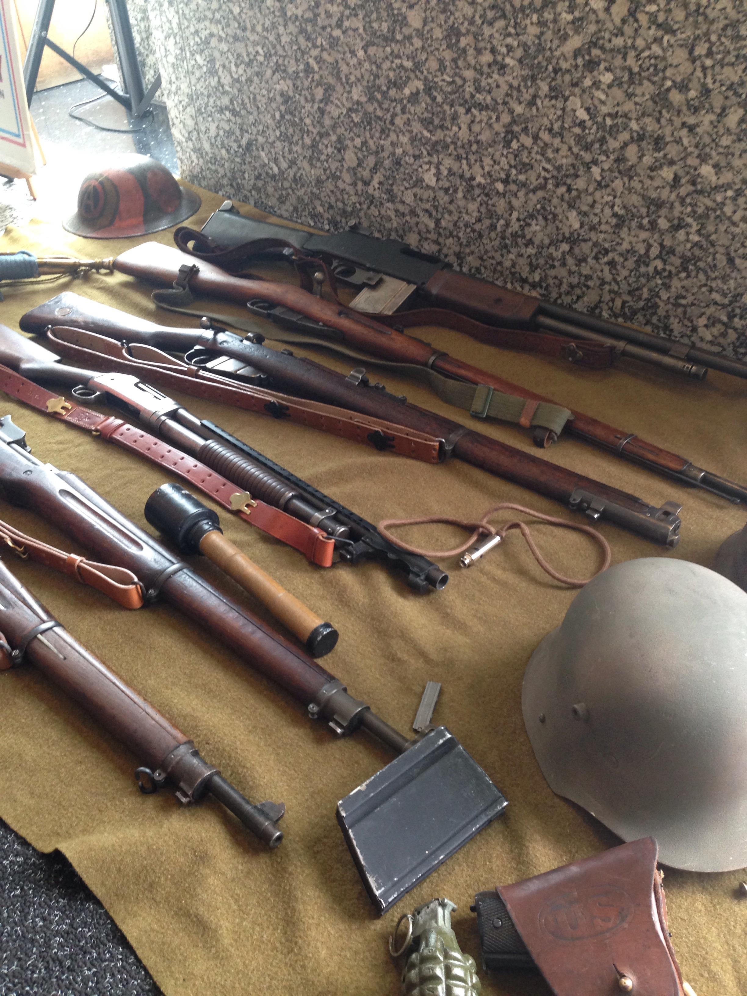Small cache of ww1 gear and weapons from the St. Paul center for Minnesota history r