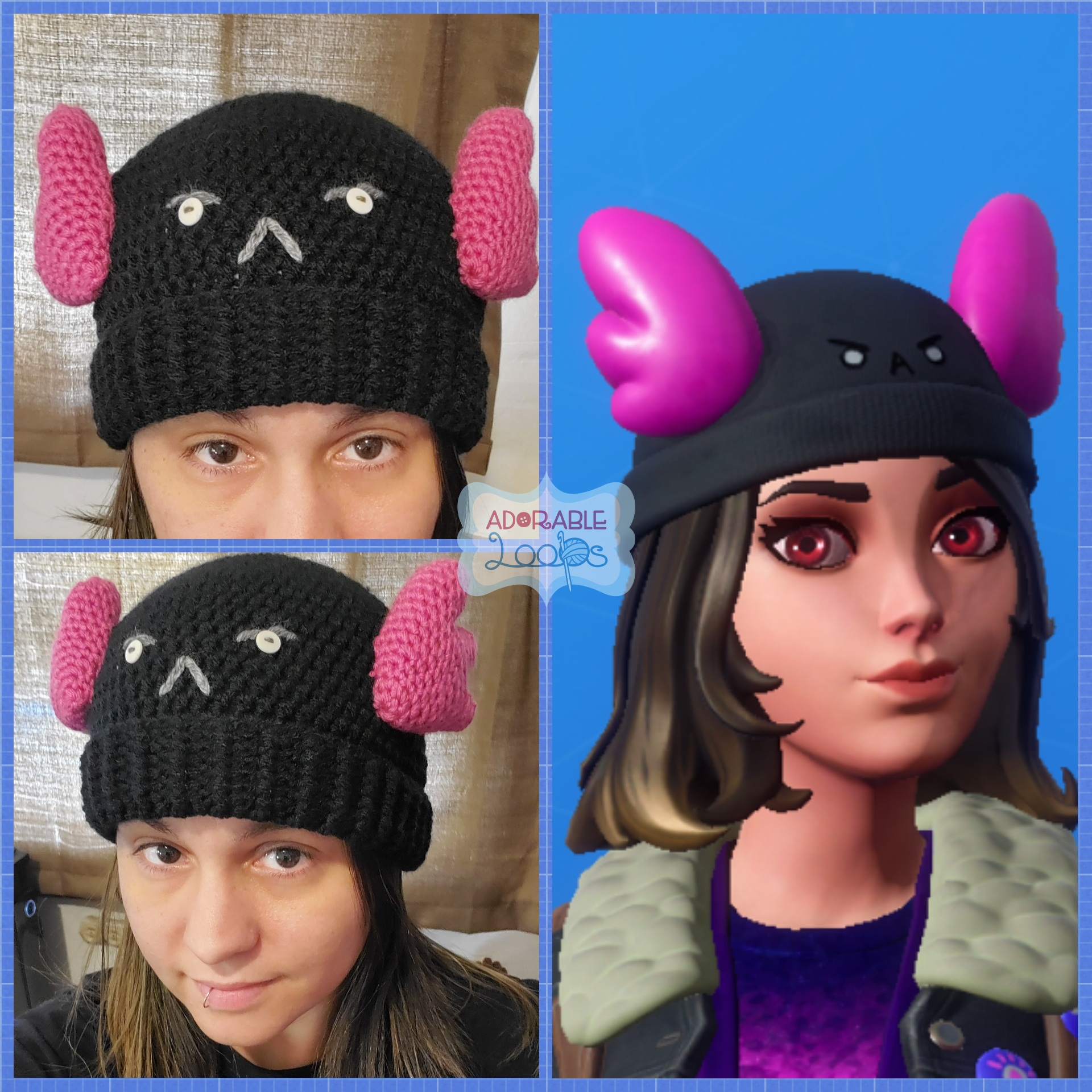 I made Skye Shadow variant Crochet HAT r/FortNiteBR