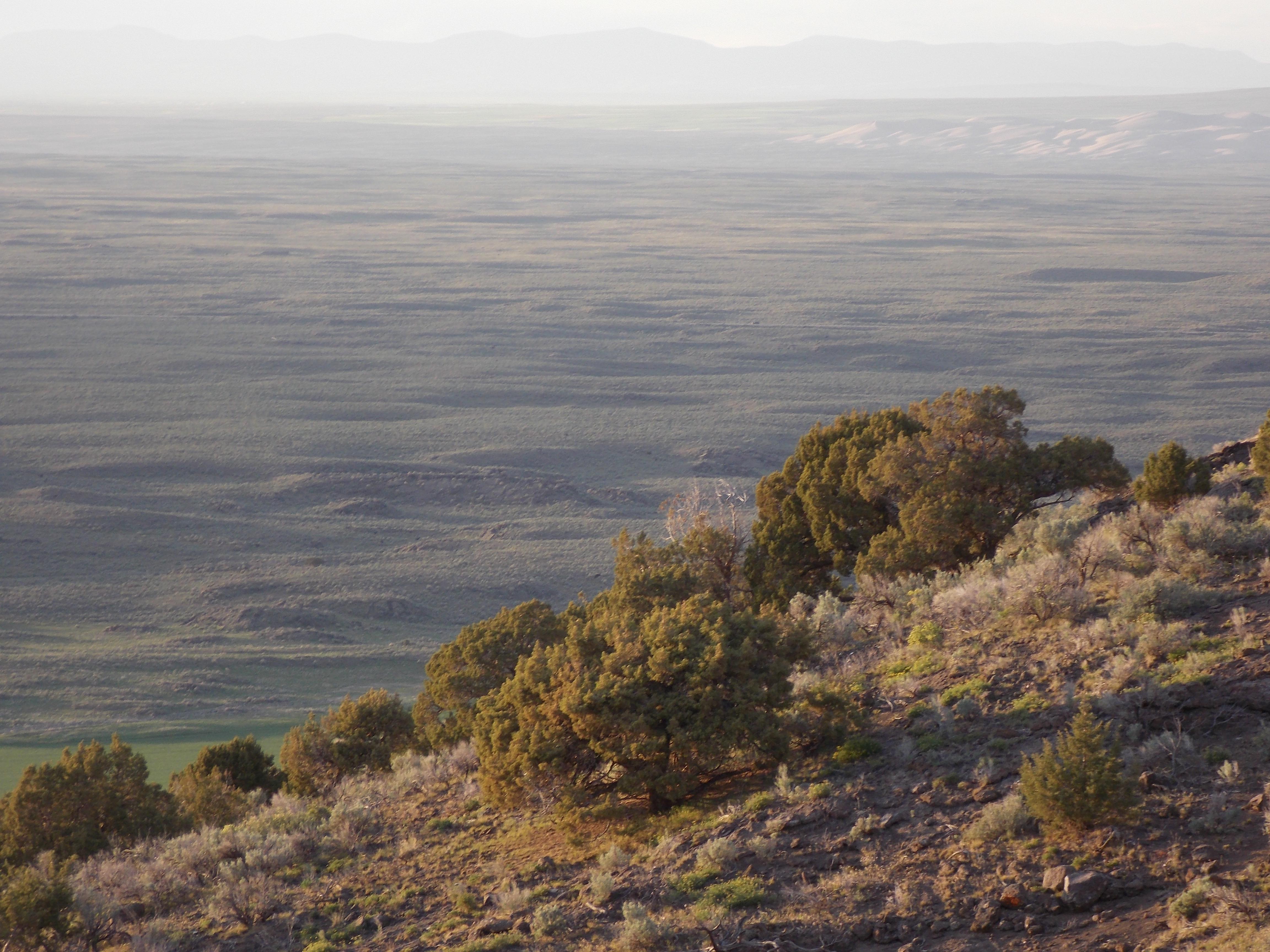 The sagebrush sea of eastern Idaho as seen from the North Menan Butte