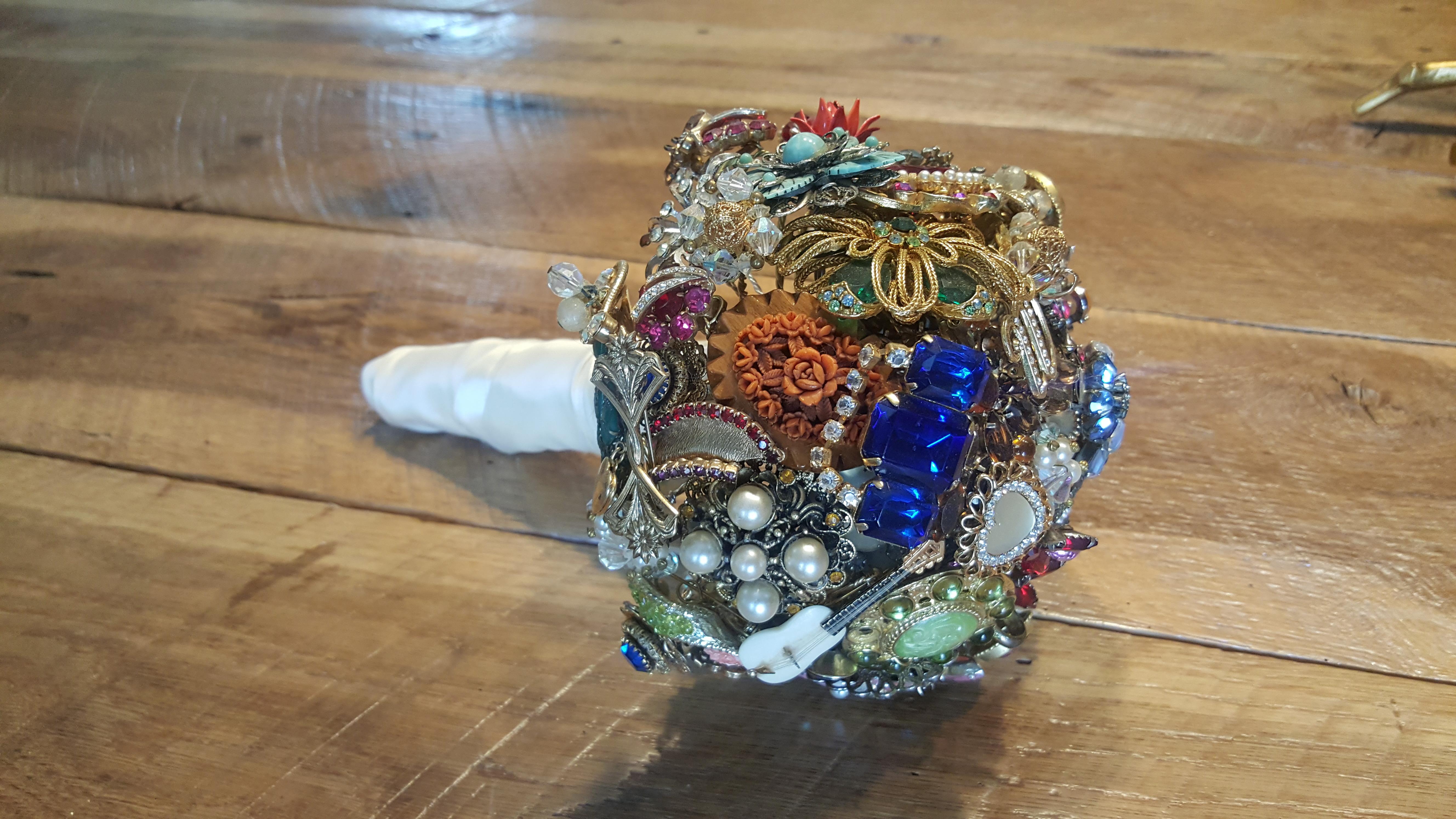 Brooch bouquet I made as another wedding keepsake. wedding