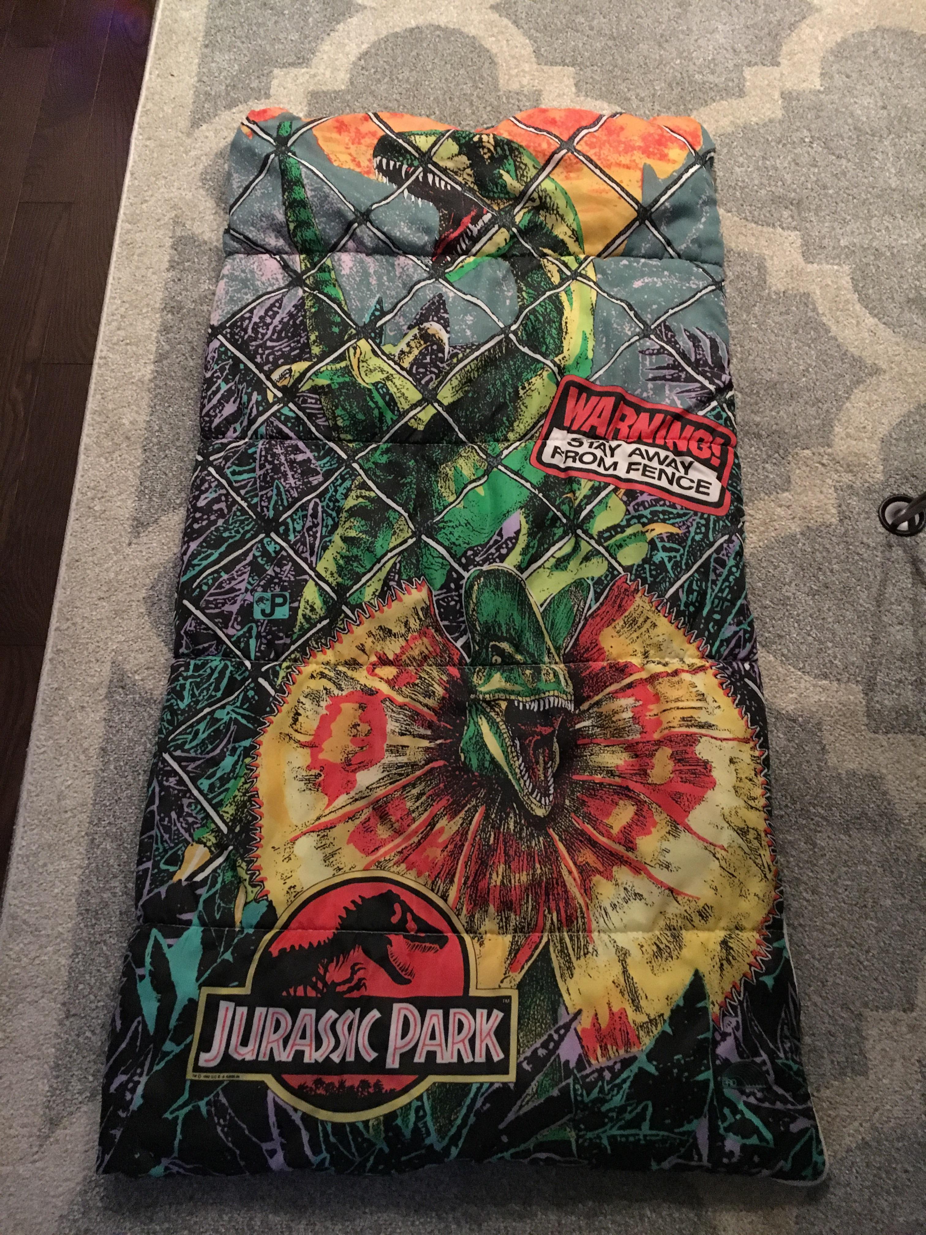 Picked up this Jurassic Park sleeping bag for 2.50 at the Goodwill