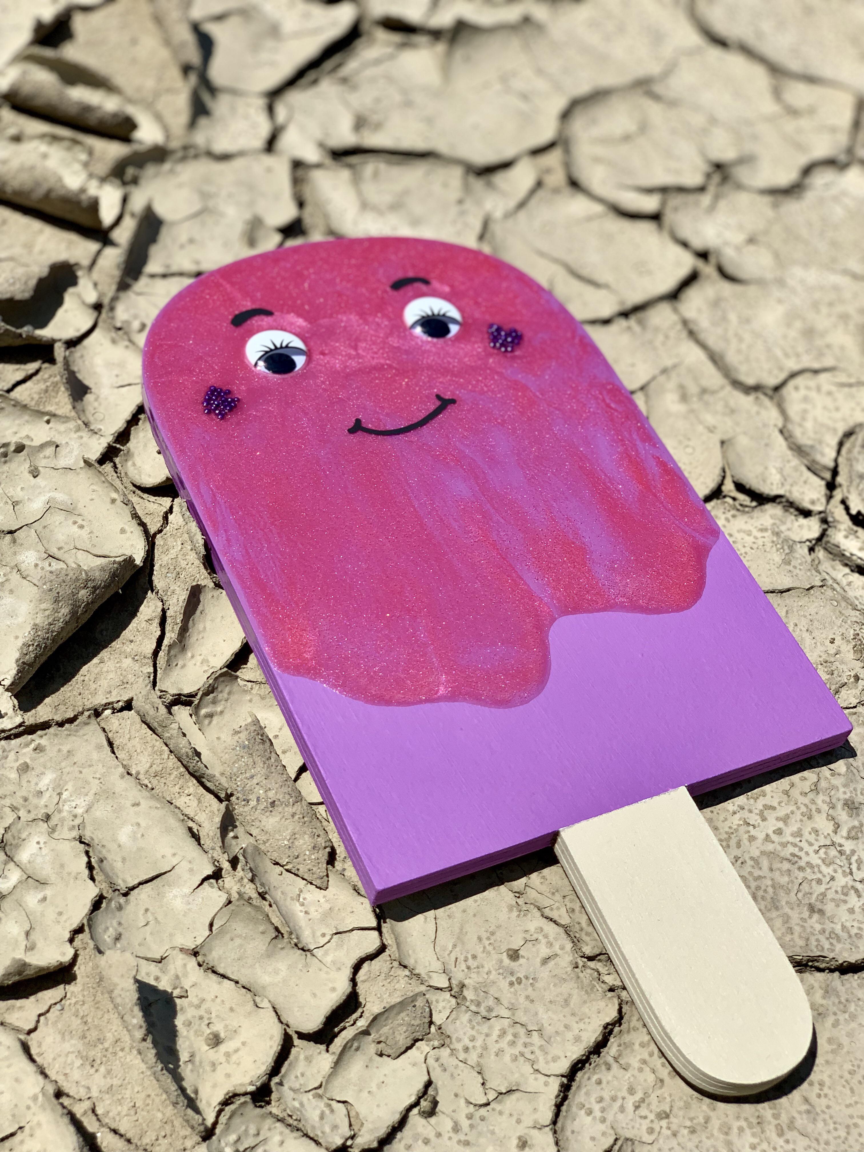 I rescued a popsicle shaped chipboard from the clearance bin of our