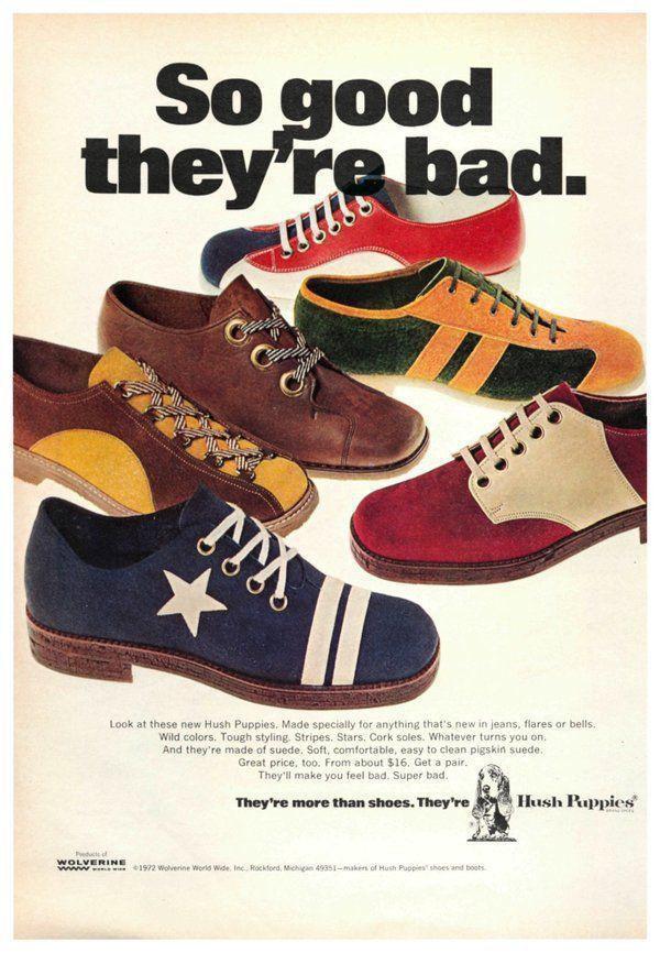 Hush Puppies shoe ad from 1972. r/1970s